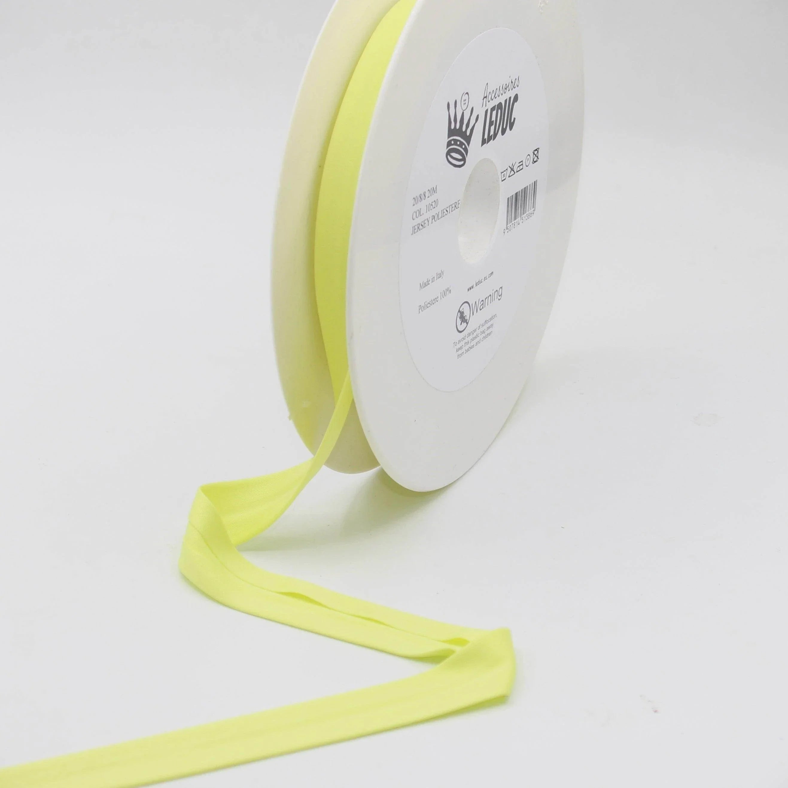 20 meters 20mm (20+8+8) Jersey Polyester Bias Binding 100% Polyester - ACCESSOIRES LEDUC BV