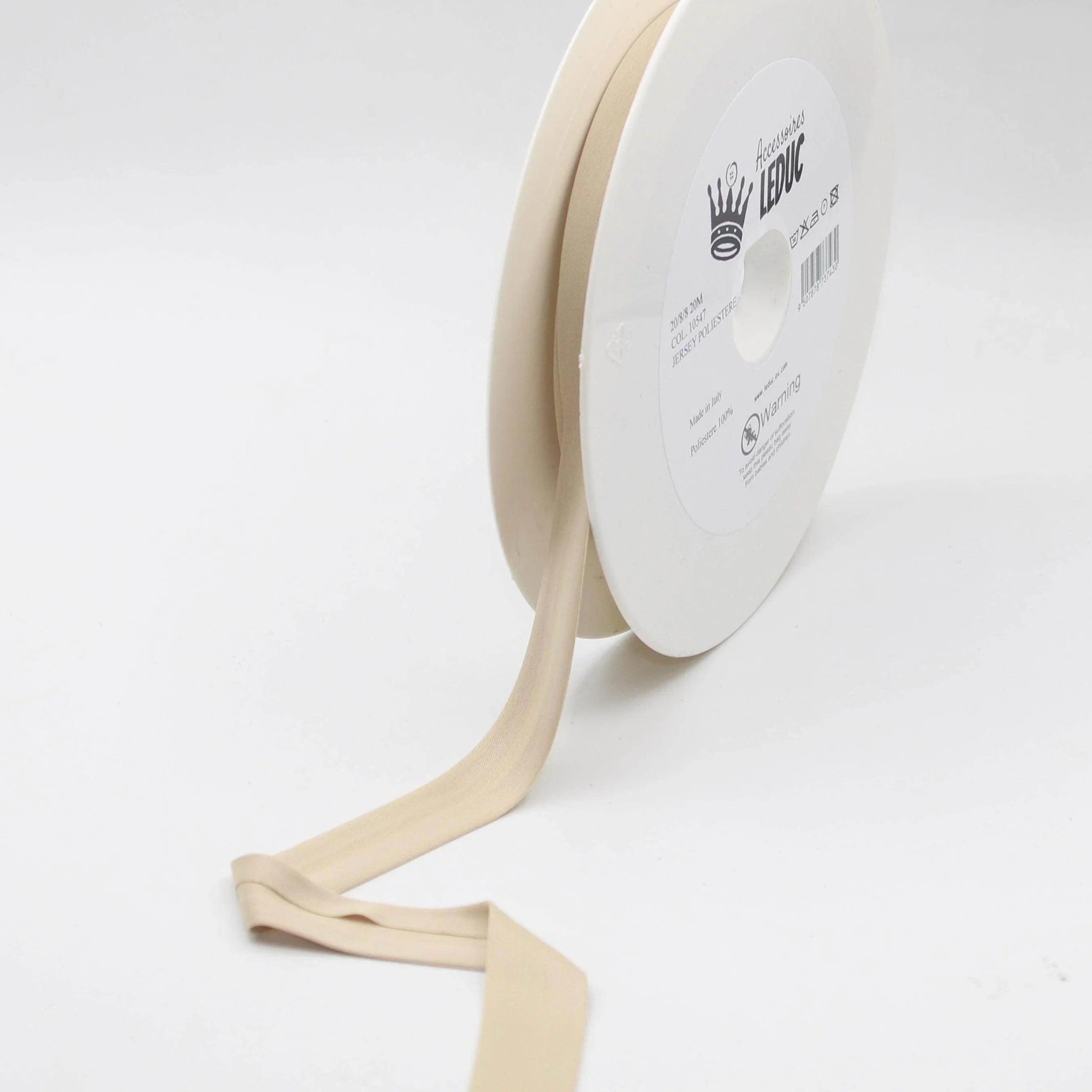 20 meters 20mm (20+8+8) Jersey Polyester Bias Binding 100% Polyester - ACCESSOIRES LEDUC BV