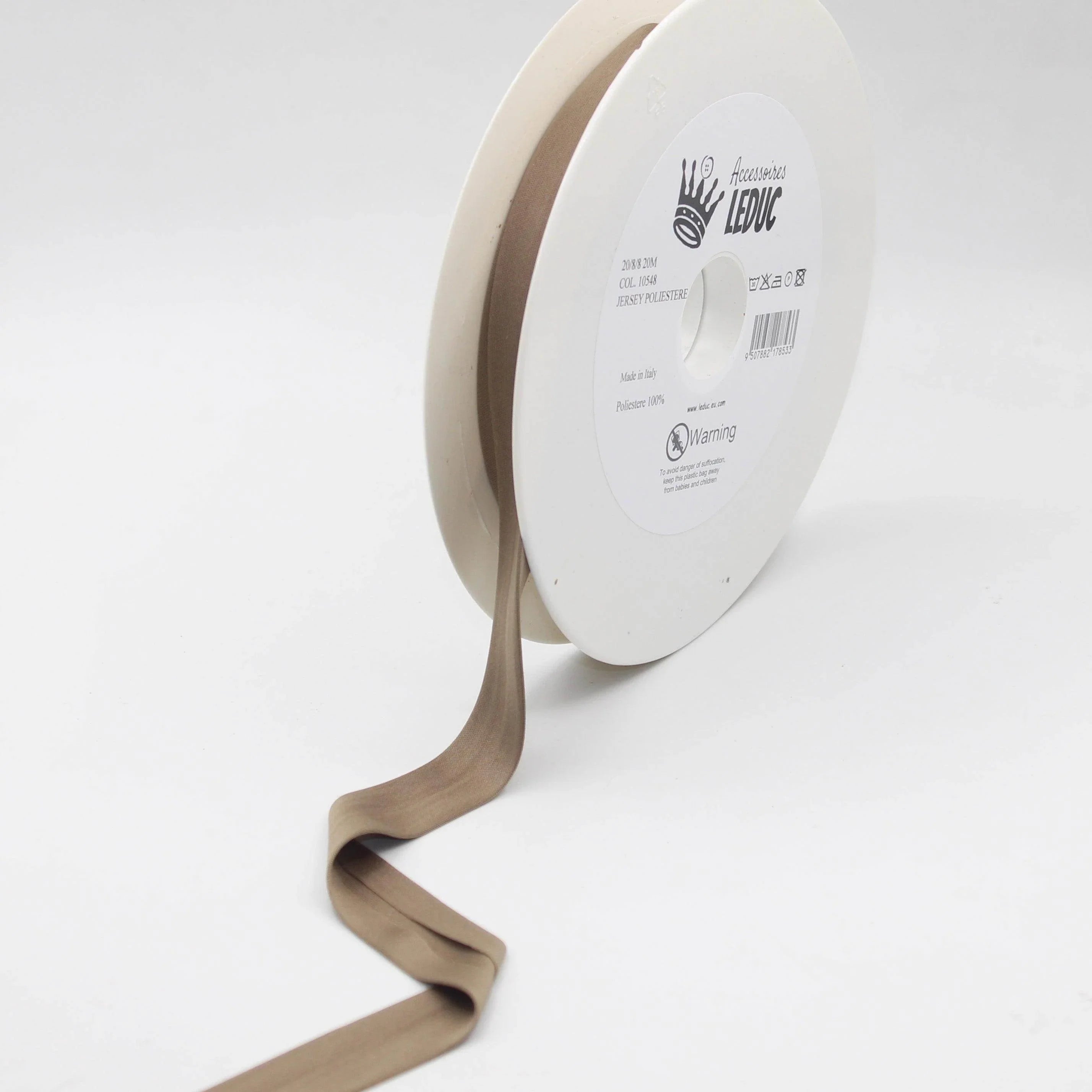 20 meters 20mm (20+8+8) Jersey Polyester Bias Binding 100% Polyester - ACCESSOIRES LEDUC BV