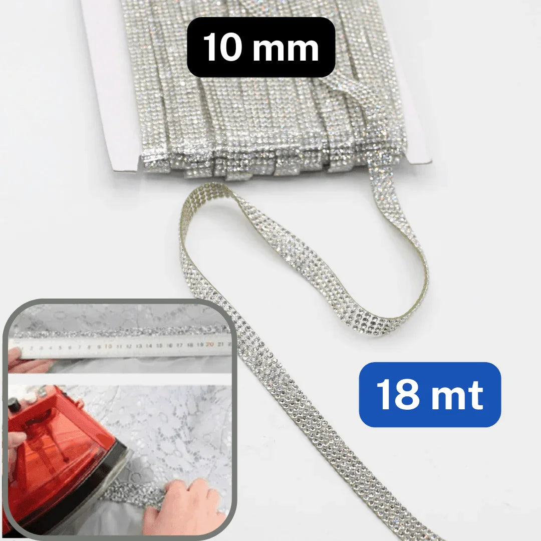 Iron On Trimming Strass 6 or 10mm - ACCESSOIRES LEDUC BV