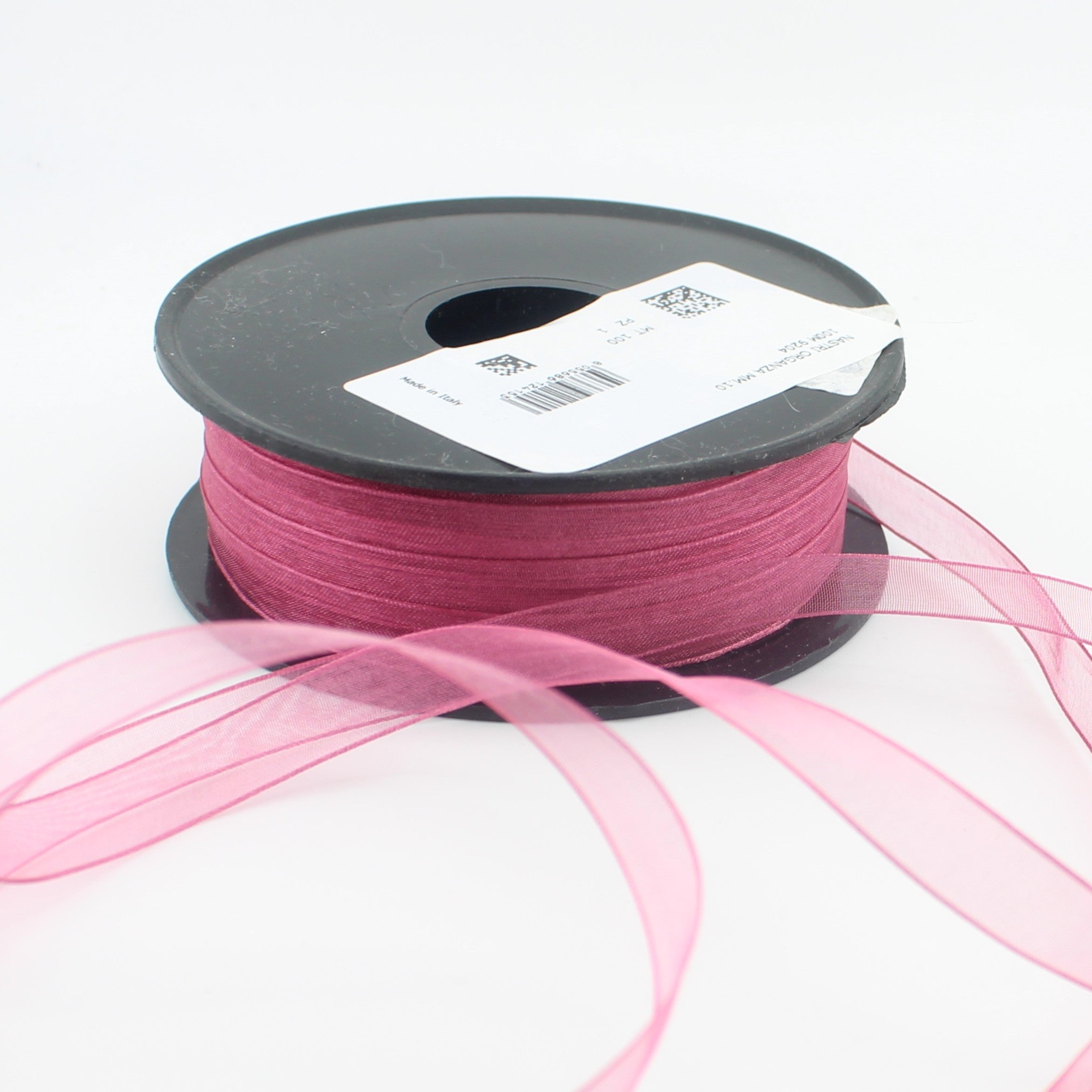 10 meters Organza Ribbon Made in Italy available in different sizes and colours 100% Polyamide