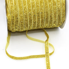 5 Meters 10 / 15 / 25mm Glitter Lurex Velvet Ribbons #VEL1502