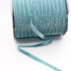 5 Meters 10 / 15 / 25mm Glitter Lurex Velvet Ribbons #VEL1502