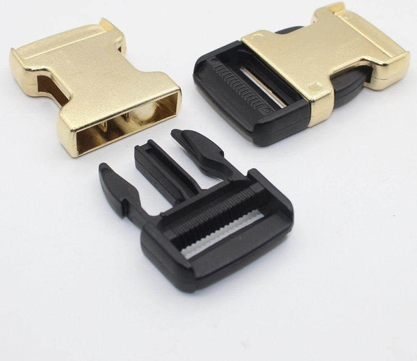 2 Clip Buckles 30mm Black+Gold #BNY3N - ACCESSOIRES LEDUC BV