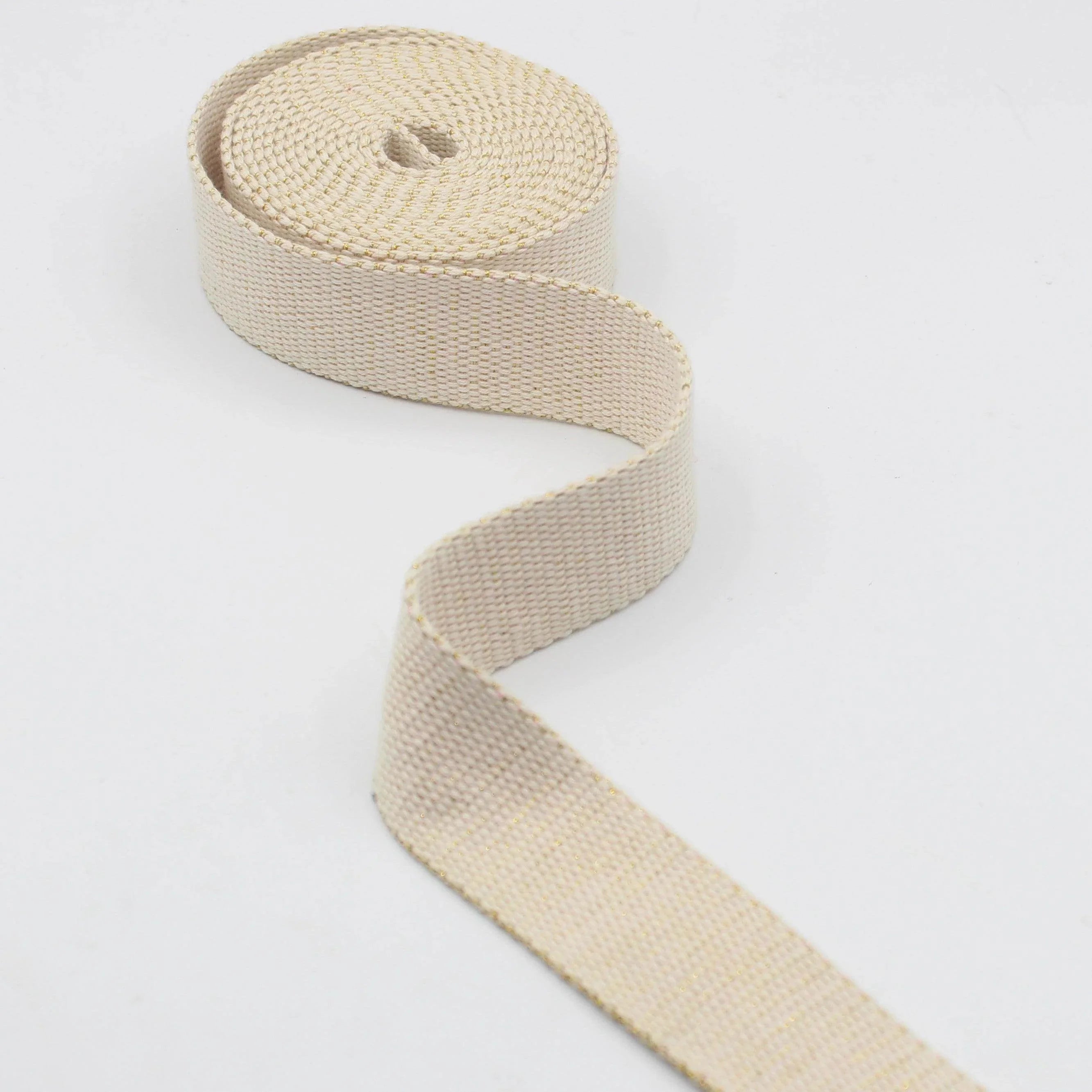 30mm Heavy Cotton Lurex Webbing #RUB3550 5/10/45mt - ACCESSOIRES LEDUC BV