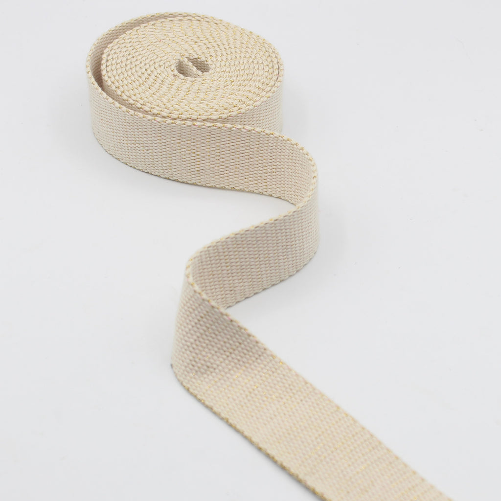 Sangle en coton lurex épais de 30 mm #RUB3550 5/10/45mt