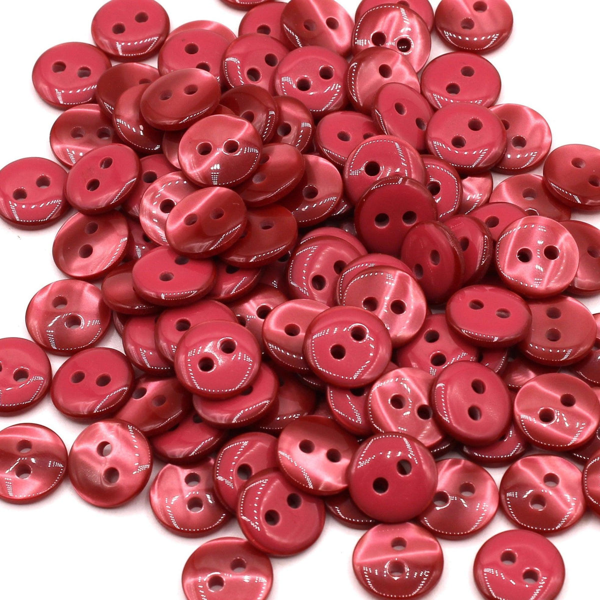 50 pieces 11mm - 2 Holes Polyester Button for Blouses (18") - (KP2 105 18") - ACCESSOIRES LEDUC BV