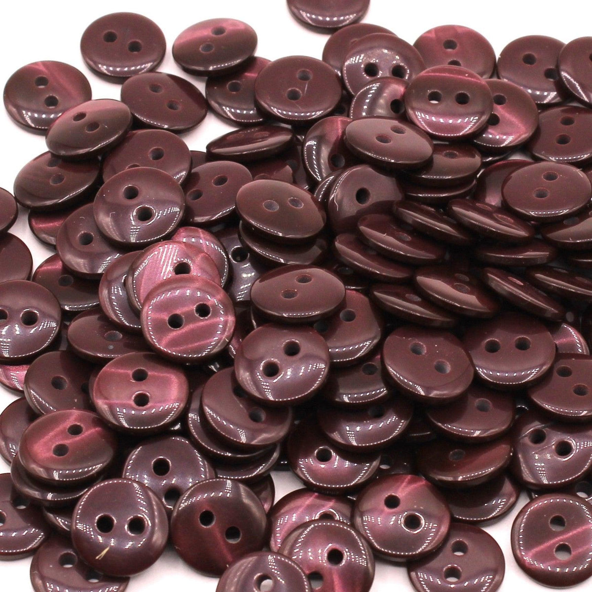 50 pieces 11mm - 2 Holes Polyester Button for Blouses (18") - (KP2 105 18") - ACCESSOIRES LEDUC BV