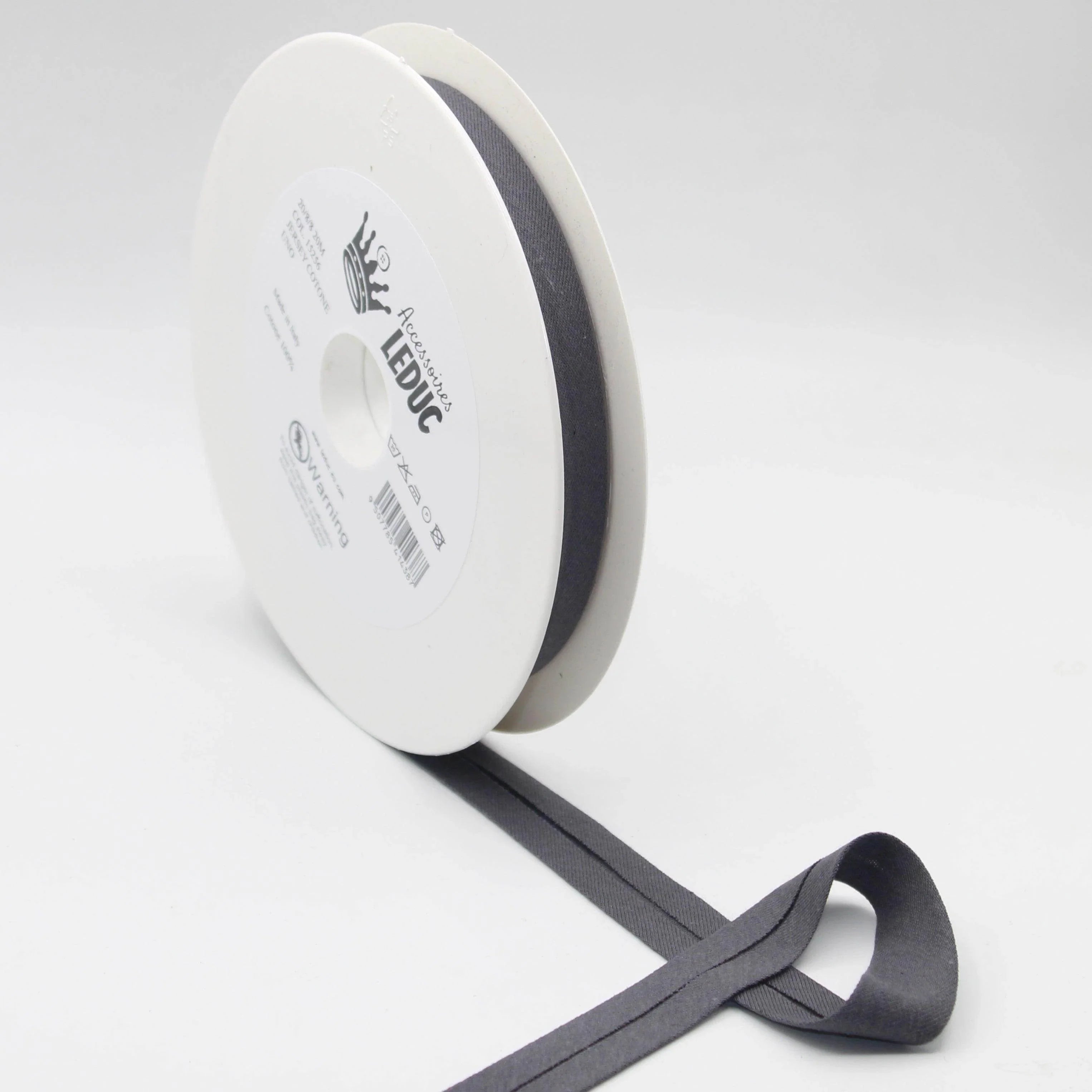 20 meters Cotton Jersey Bias Binding 20mm (20+8+8) 100% Cotton Made in Italy - ACCESSOIRES LEDUC BV