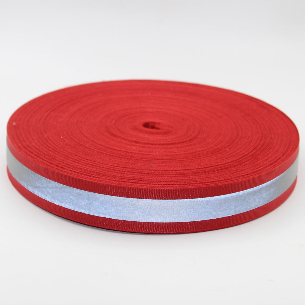 20 Meters of Gros Grain tape with Self Reflective Coating - 10 15 20 25 30mm #RUB1920