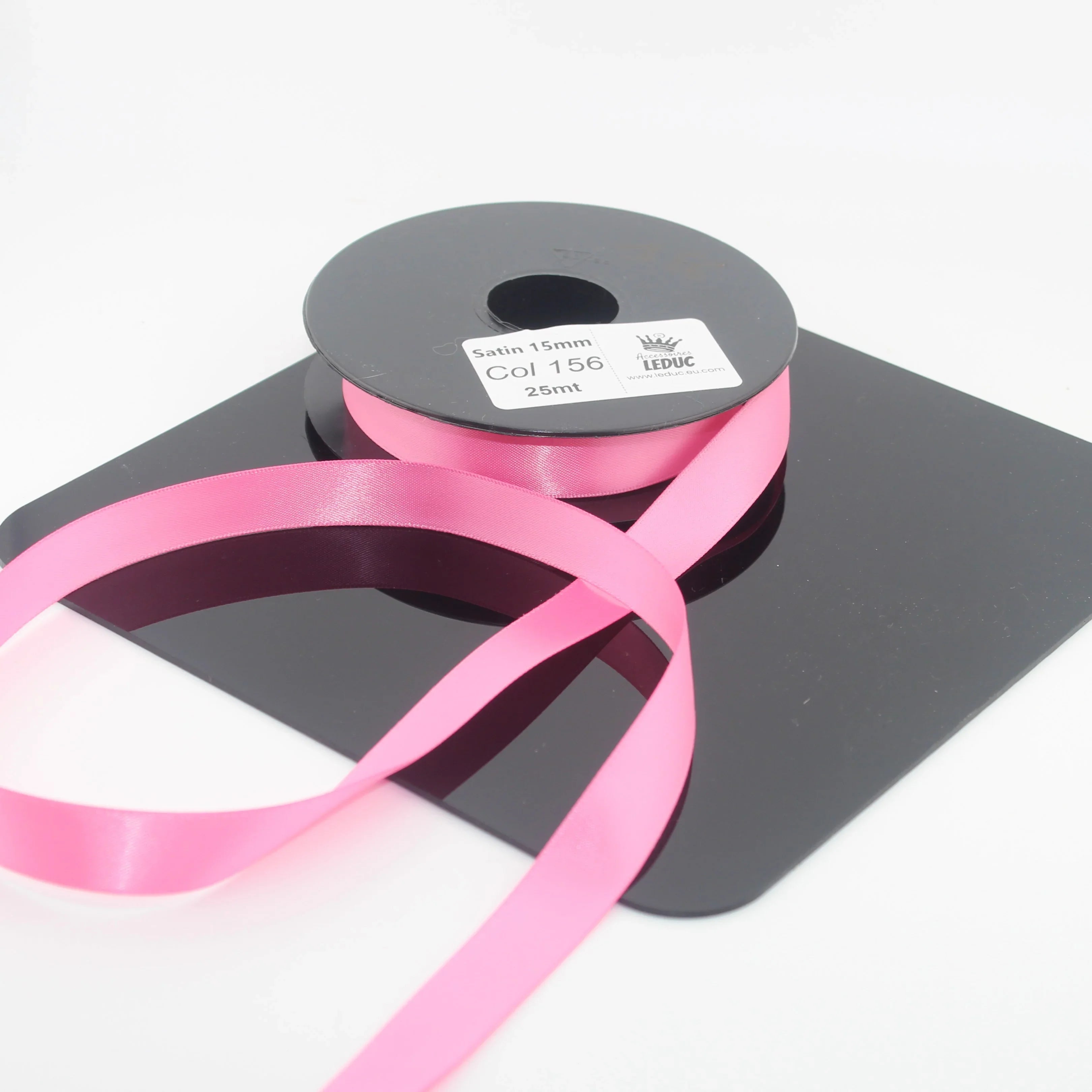 Deluxe Double Sided Satin 15mm,25mm or 38mm - 25 meters - ACCESSOIRES LEDUC BV