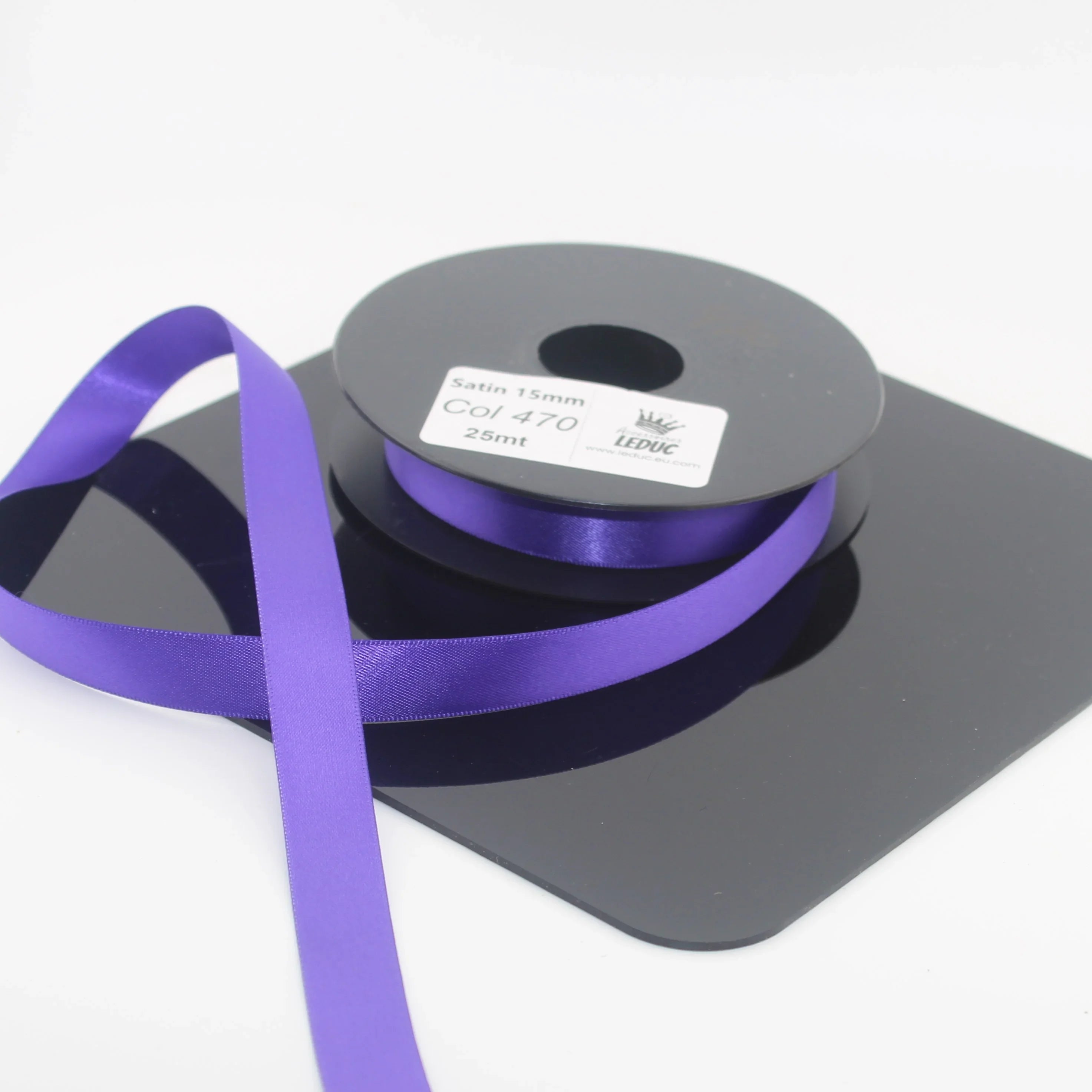 Deluxe Double Sided Satin 15mm,25mm or 38mm - 25 meters - ACCESSOIRES LEDUC BV