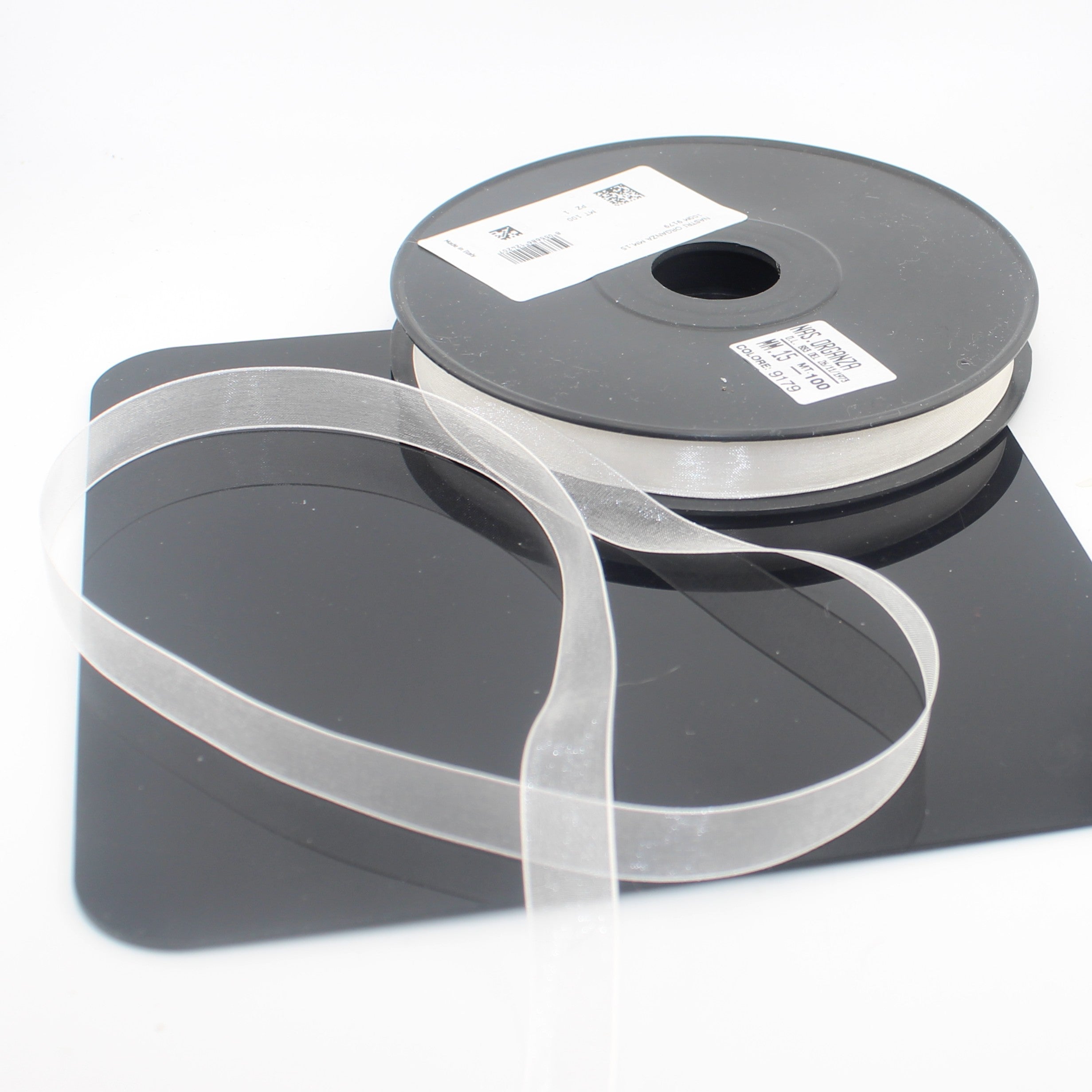 10 meters Organza Ribbon Made in Italy available in different sizes and colours 100% Polyamide