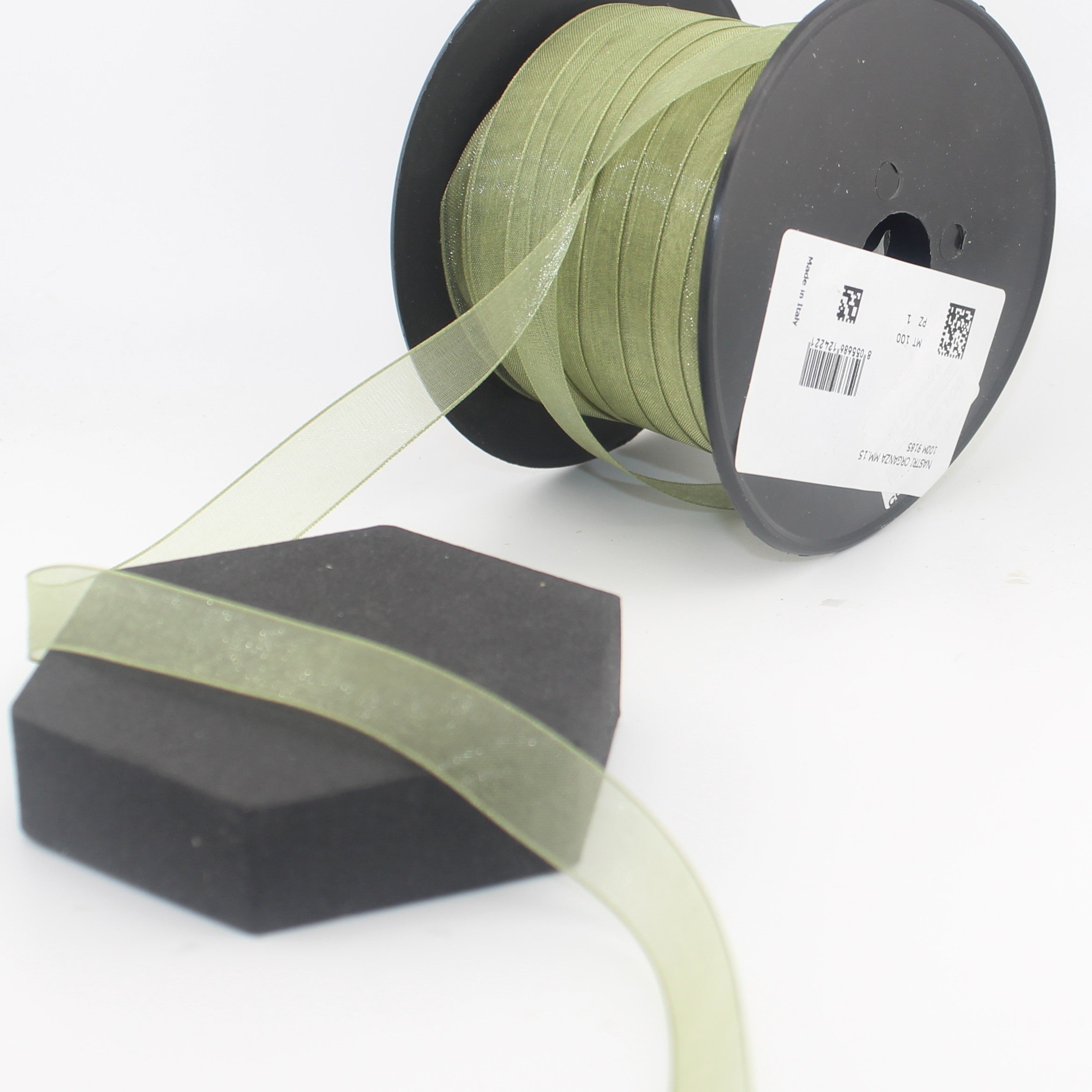 10 meters Organza Ribbon Made in Italy available in different sizes and colours 100% Polyamide