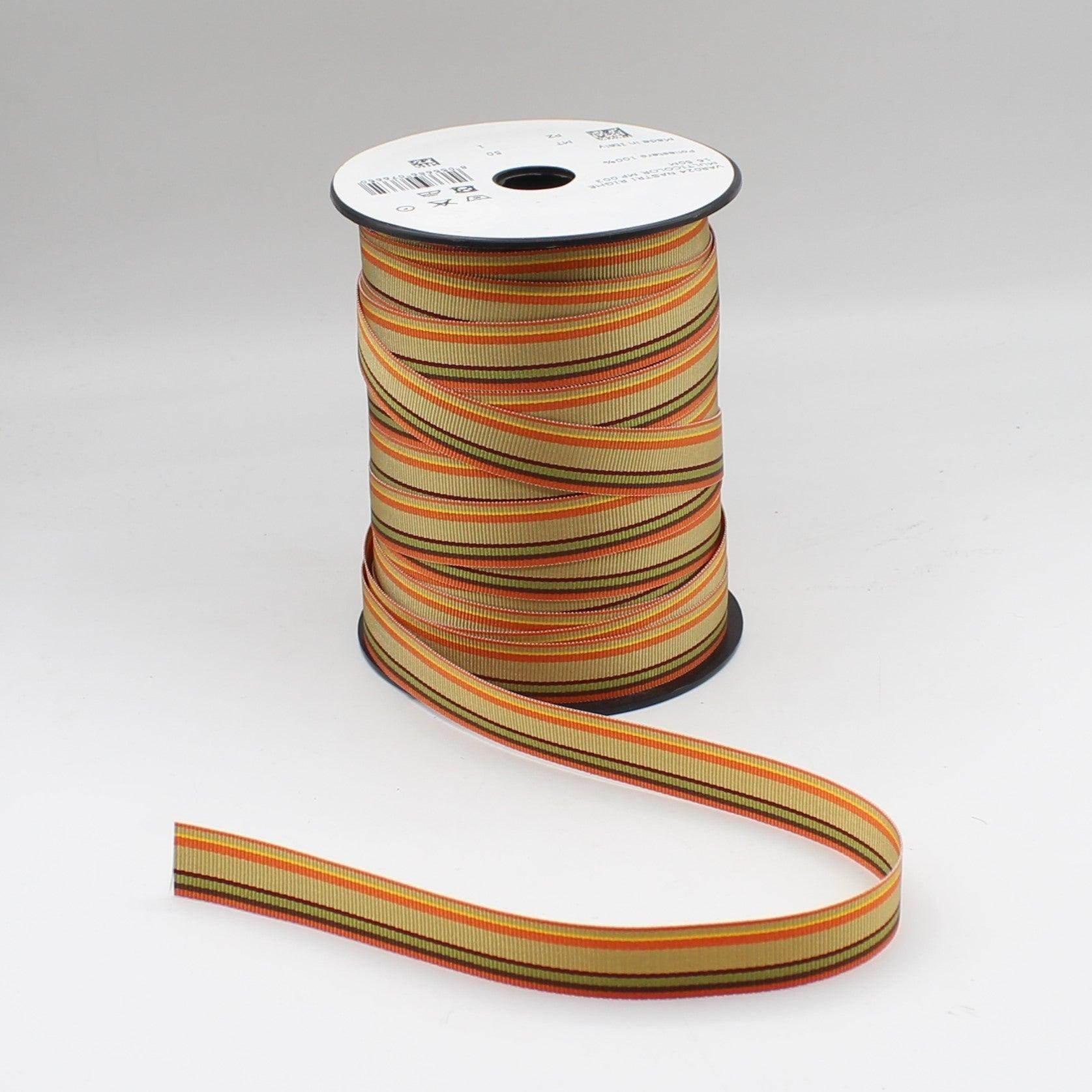 Multicolored Striped Gros Grain tape 16mm or 10mm **50 Meters and 75 Meters ** - ACCESSOIRES LEDUC BV