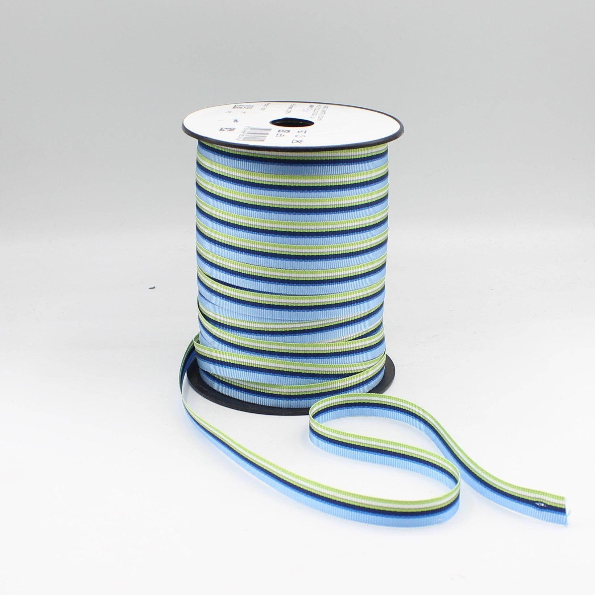 Multicolored Striped Gros Grain tape 16mm or 10mm **50 Meters and 75 Meters ** - ACCESSOIRES LEDUC BV