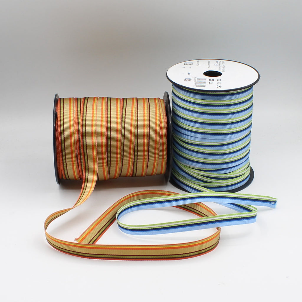Multicolored Striped WEBBING 16mm or 10mm  **50 Meters and 75 Meters ** Accessoires Leduc