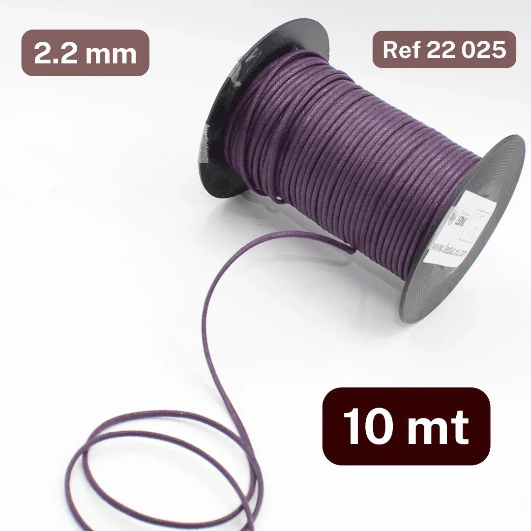 10 meters Waxed Cord 2 or 2.5mm - ACCESSOIRES LEDUC BV