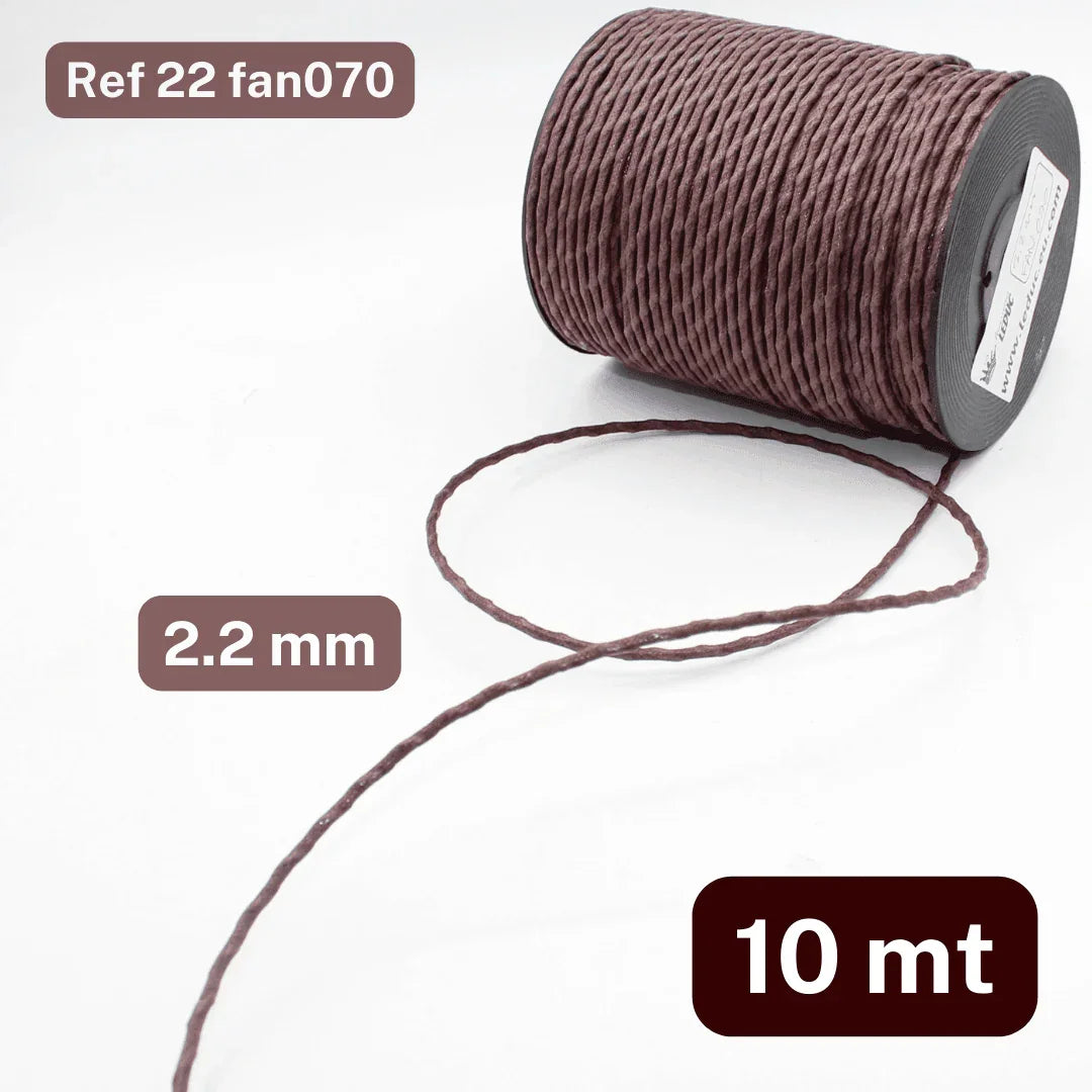 10 meters Waxed Cord 2 or 2.5mm - ACCESSOIRES LEDUC BV
