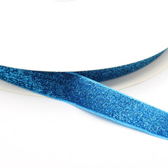 5 Meters 10 / 15 / 25mm Glitter Lurex Velvet Ribbons #VEL1502