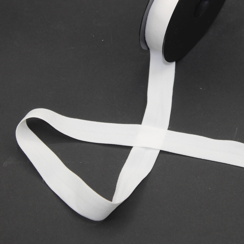10mt Soft Elastic Bias Binding in Polyester 18mm prefolded #ELA3600