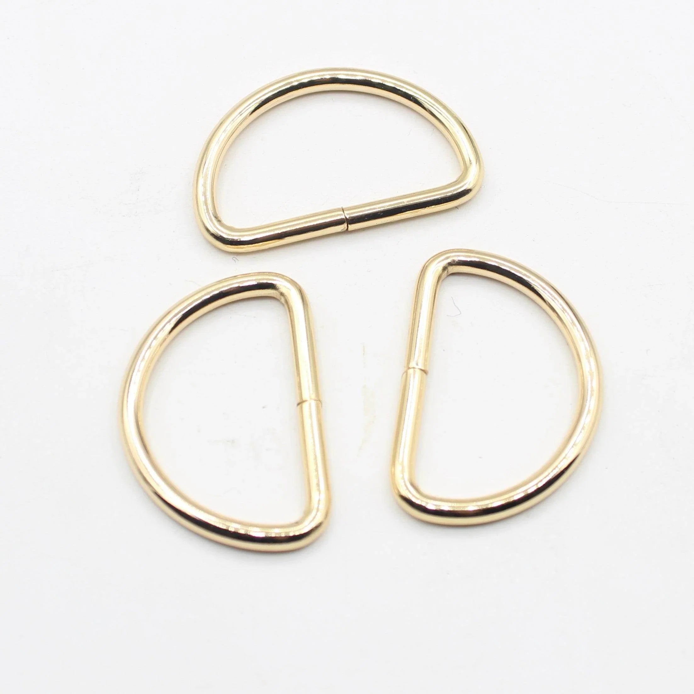 3 Buckles / Lobsters / D-Rings 30 / 40 or 50mm - Gold Silver Oldbrass Mat Black or Gunmetal - ACCESSOIRES LEDUC BV