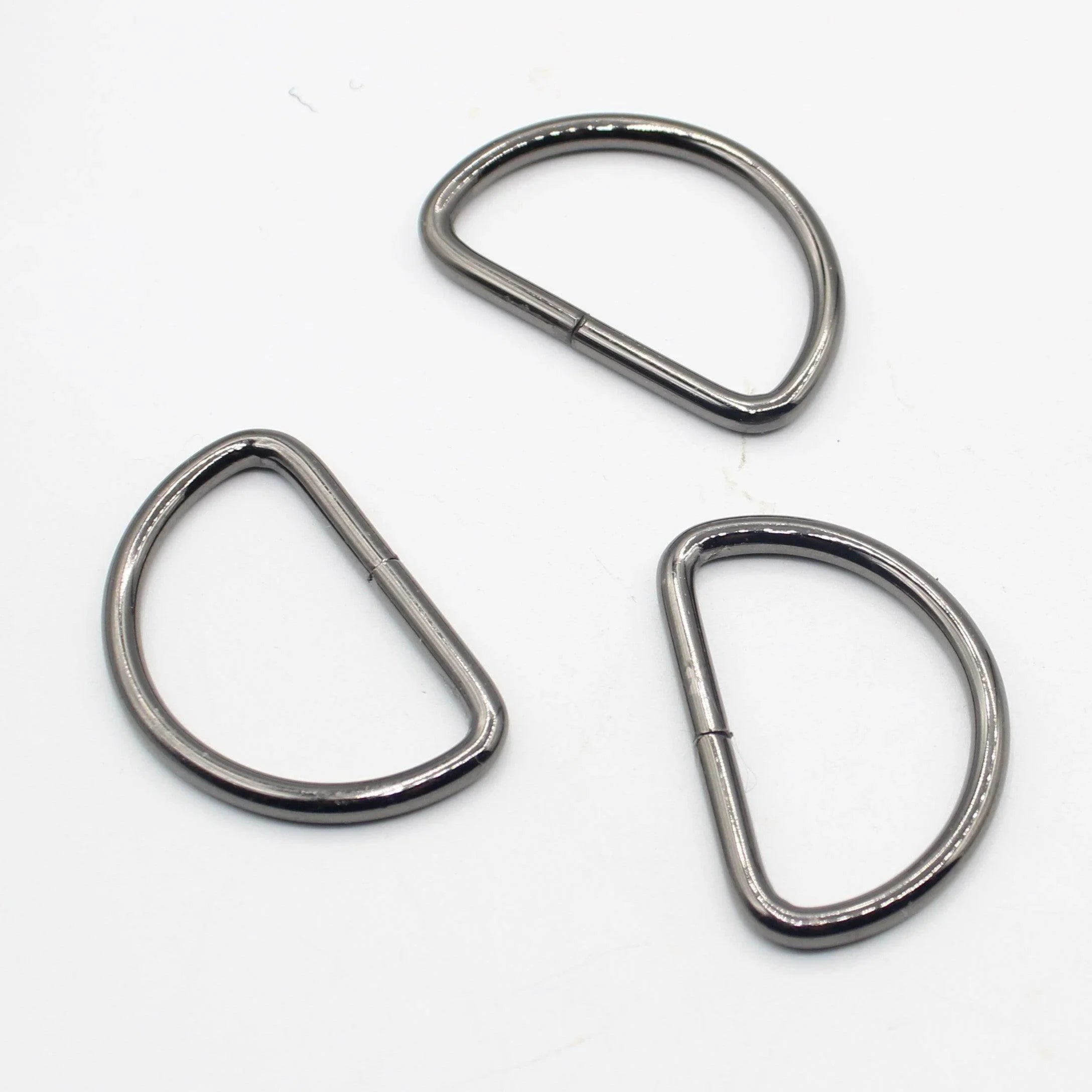 3 Buckles / Lobsters / D-Rings 30 / 40 or 50mm - Gold Silver Oldbrass Mat Black or Gunmetal - ACCESSOIRES LEDUC BV