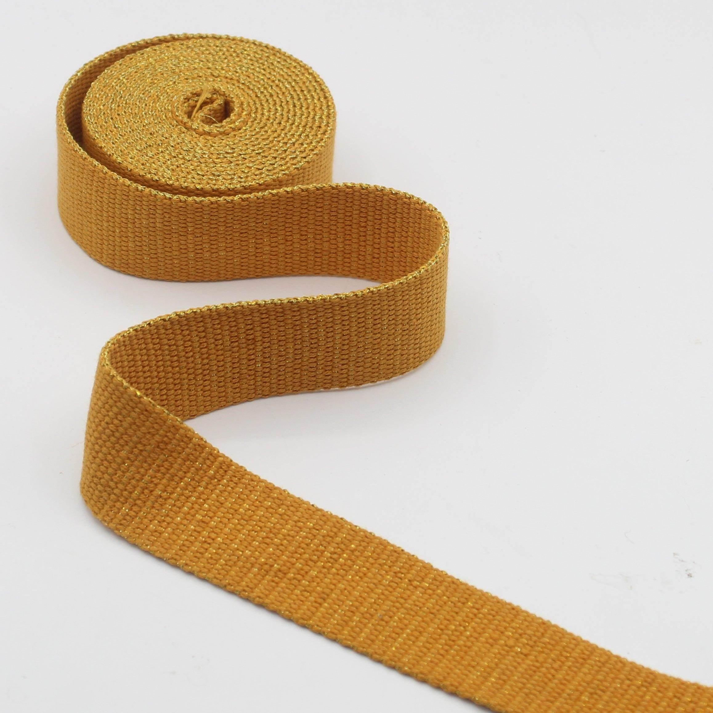 30mm Heavy Cotton Lurex Webbing #RUB3550 5/10/45mt - ACCESSOIRES LEDUC BV