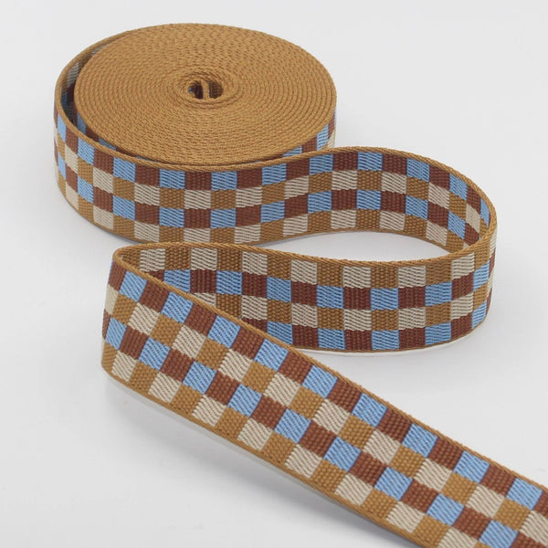 38mm Checked Multi Webbing 5/10/45mt #RUB3544 - ACCESSOIRES LEDUC BV
