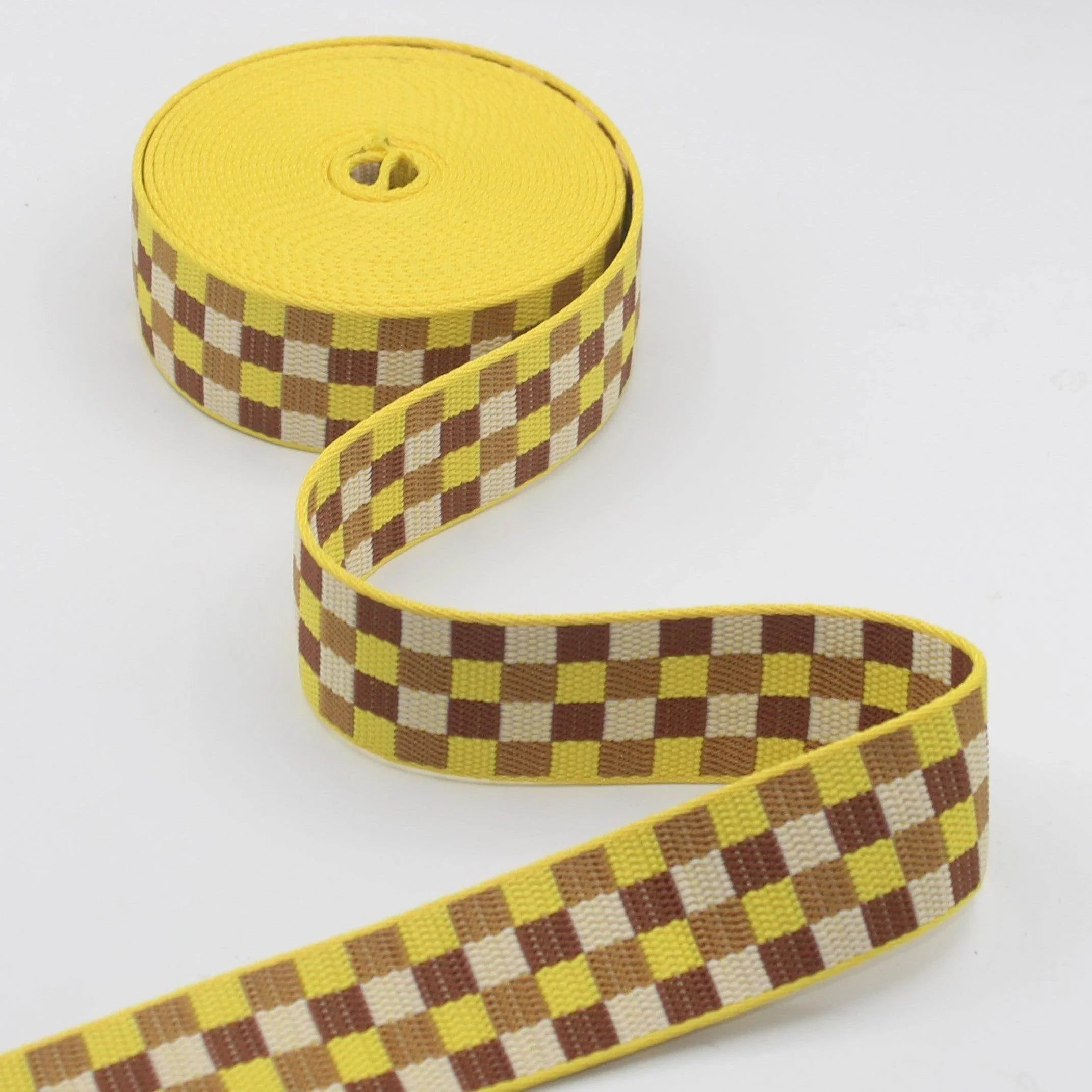 38mm Checked Multi Webbing 5/10/45mt #RUB3544 - ACCESSOIRES LEDUC BV