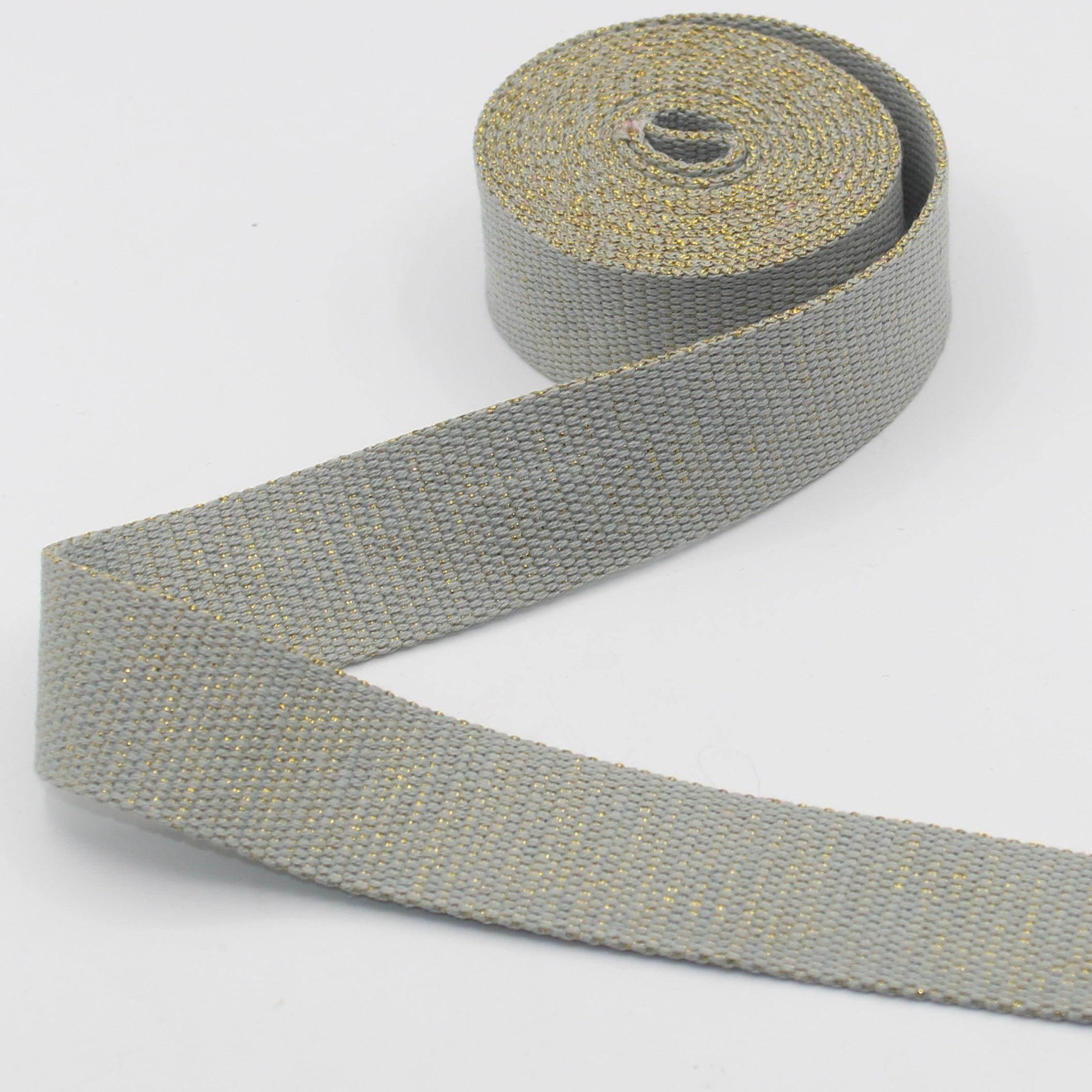30mm Heavy Cotton Lurex Webbing #RUB3550 5/10/45mt - ACCESSOIRES LEDUC BV