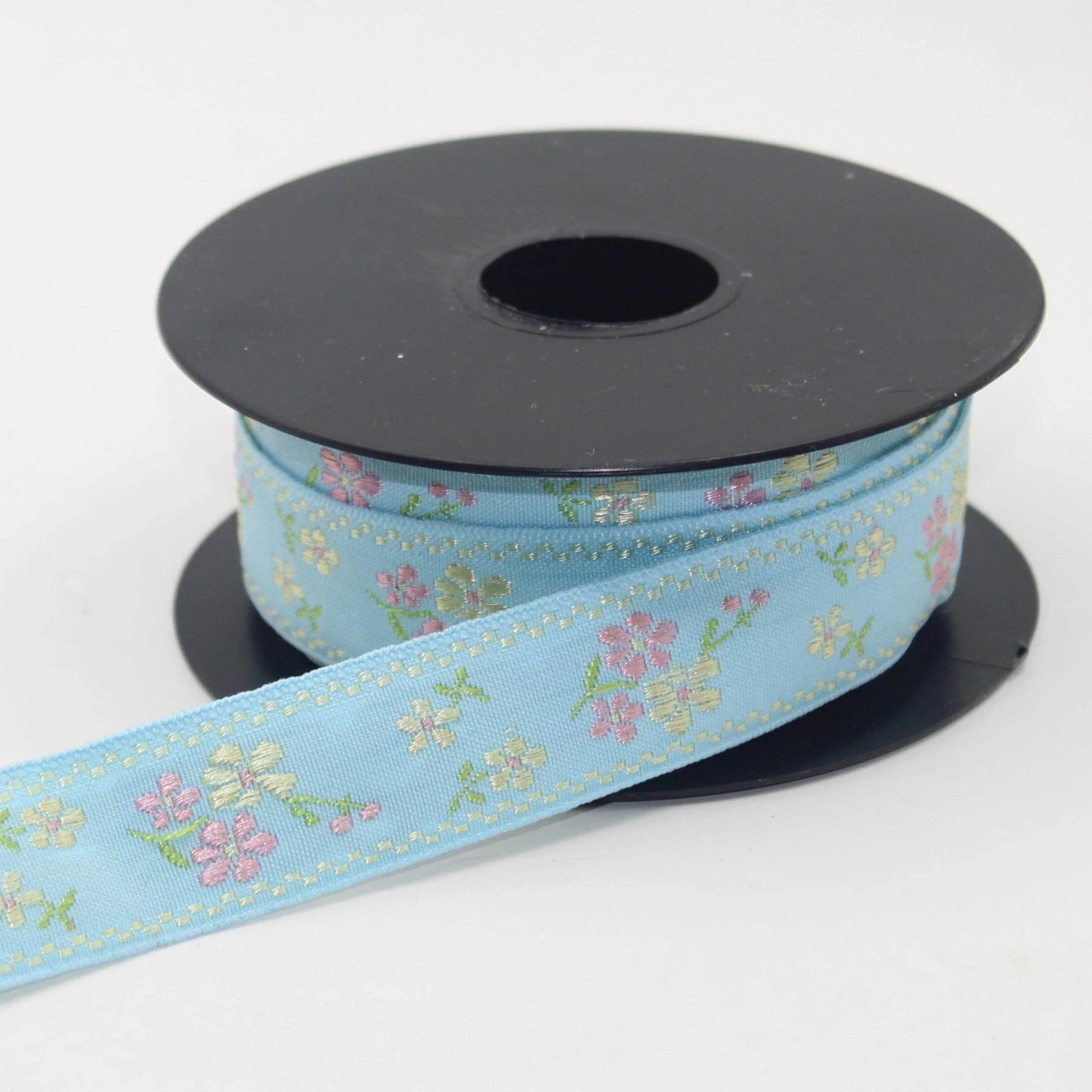 10 meters 25mm Floral Jacquard Braid #JAC4690 - ACCESSOIRES LEDUC BV