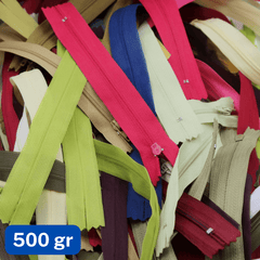 500 GRAMS OF MIXED ZIPPERS ! - ACCESSOIRES LEDUC BV