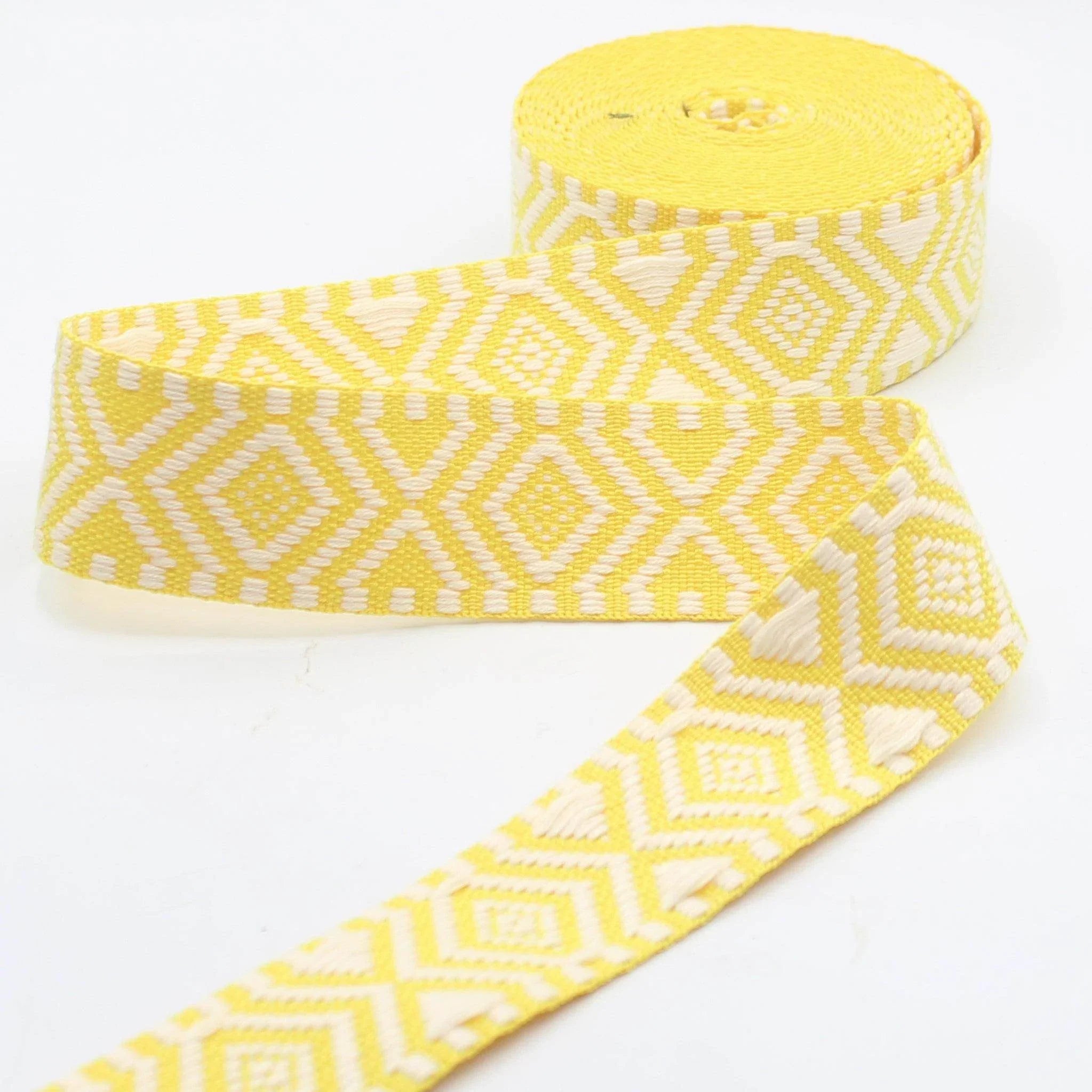 5 meters of Ethnic Strap with geometric patterns, 40mm #RUB3561 - ACCESSOIRES LEDUC BV