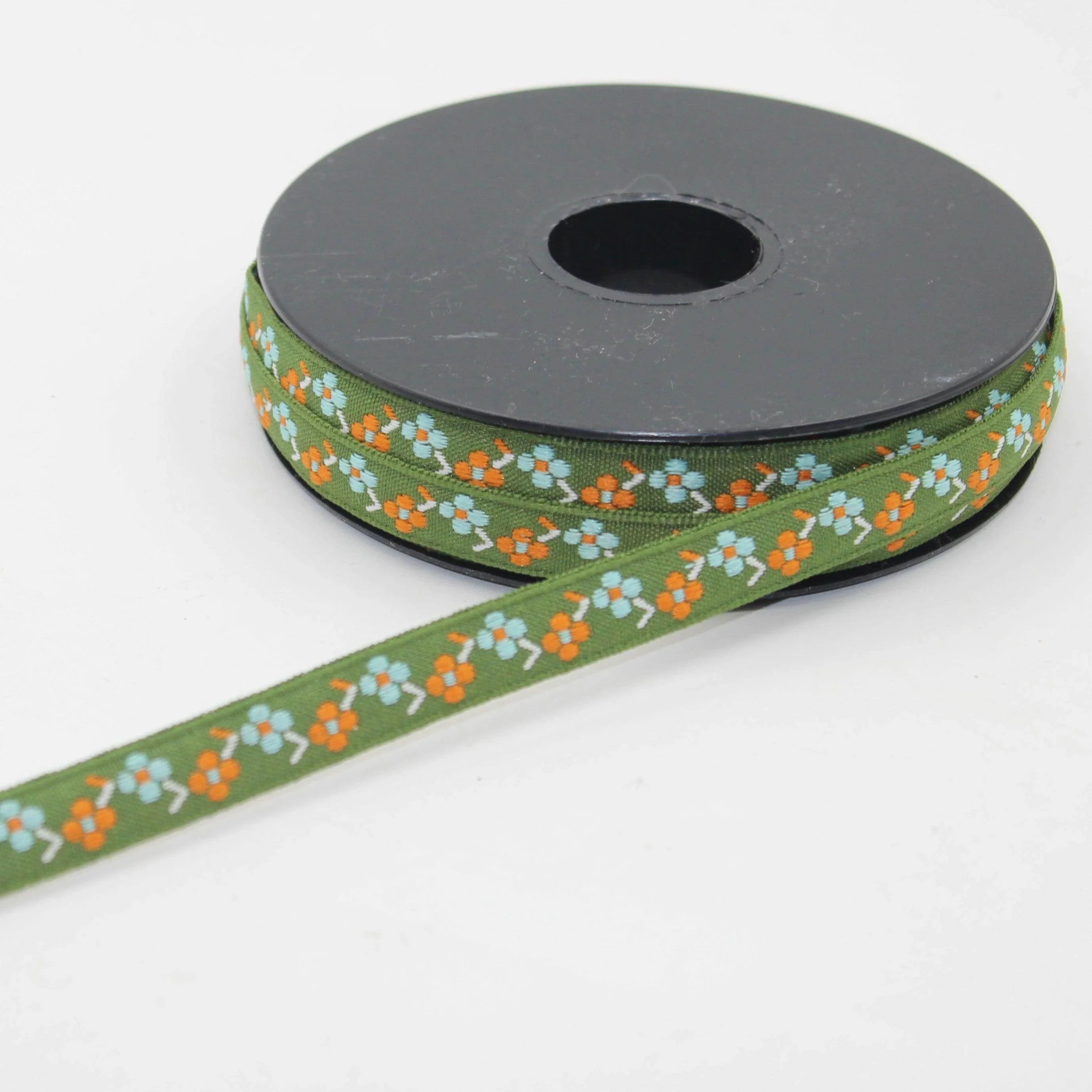 10 meters 12mm Floral Jacquard Braid #JAC4695 - ACCESSOIRES LEDUC BV