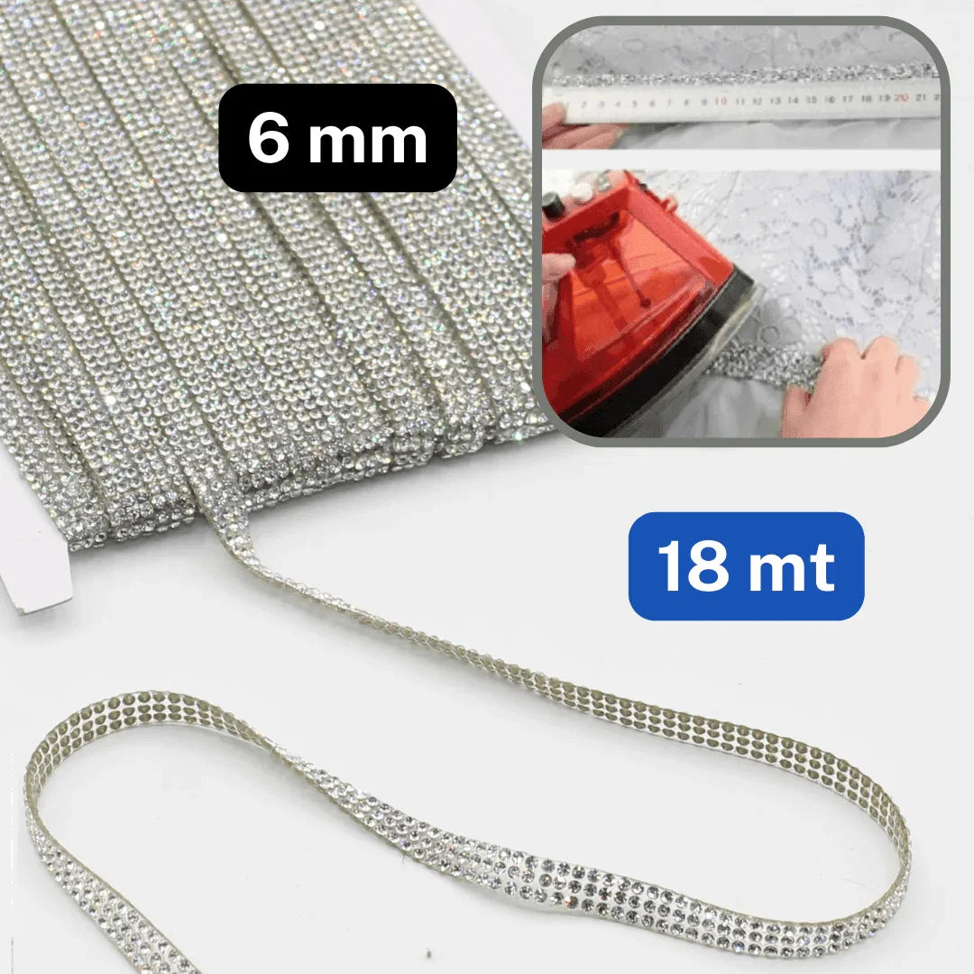 Iron On Trimming Strass 6 or 10mm - ACCESSOIRES LEDUC BV