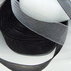 10 meters Horsehair Tape Black or White 25mm 38mm or 80mm - ACCESSOIRES LEDUC BV