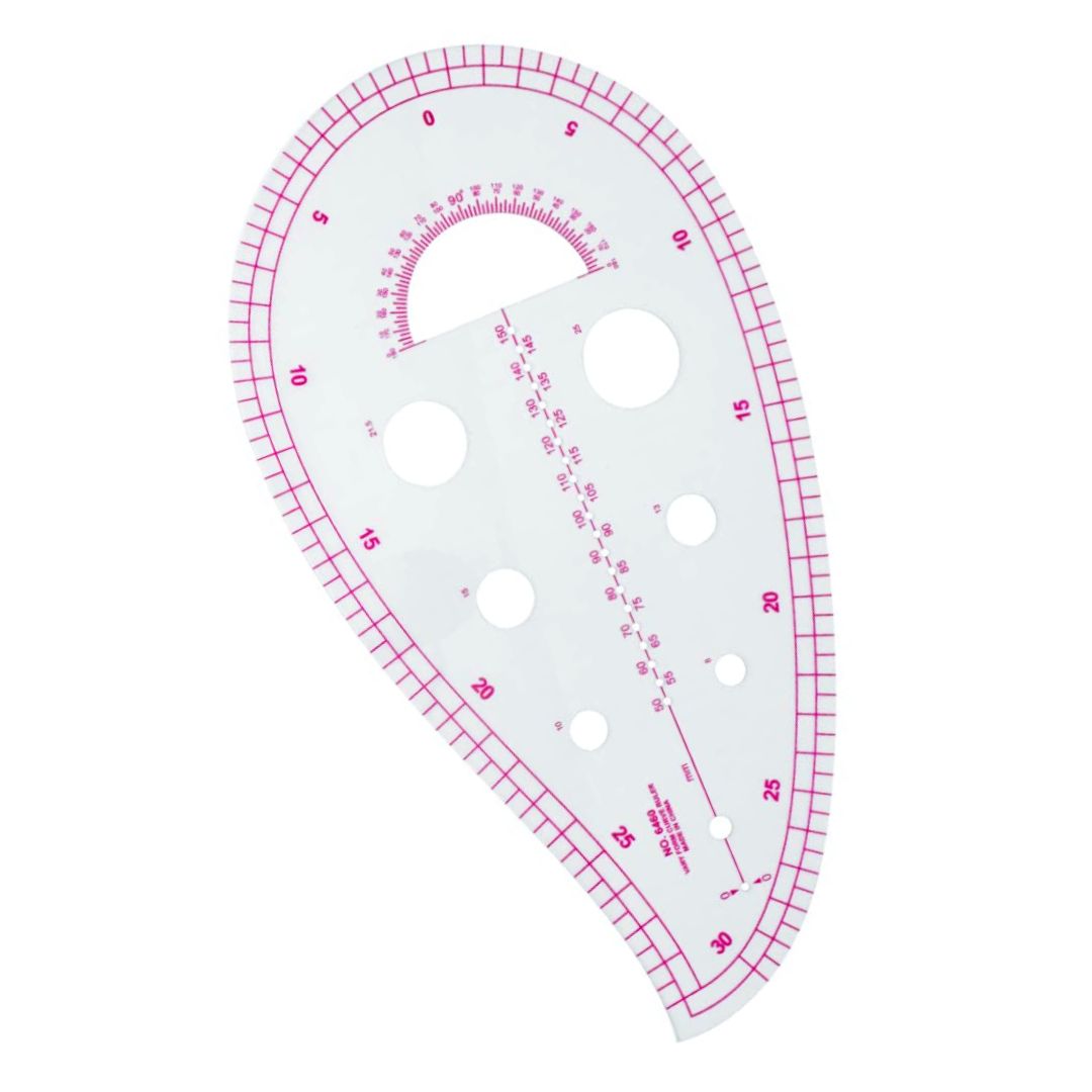 Sewing Rulers, in 4 variations - French Metric Ruler, Transparent Ruler for Measuring Curves