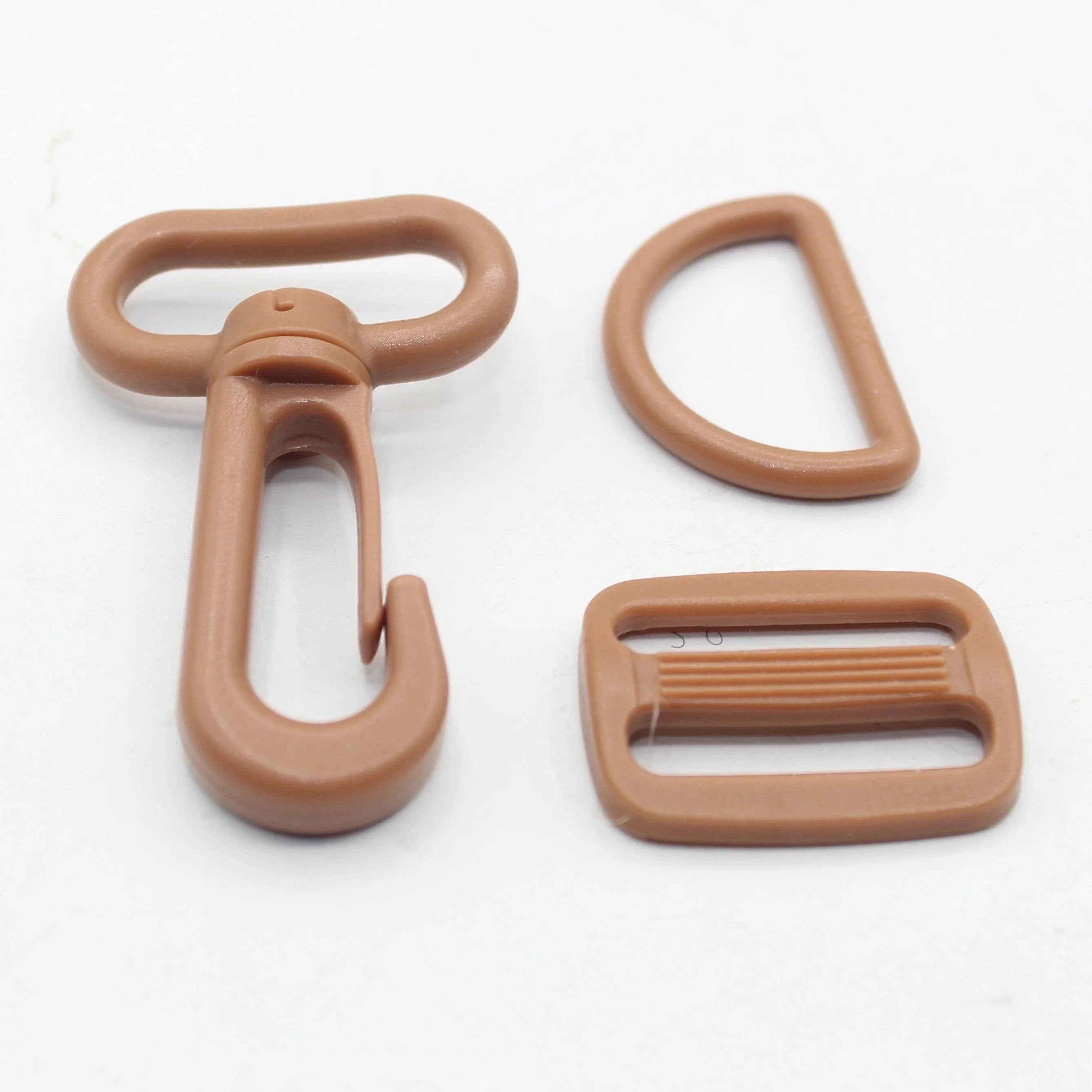 Set of 3 Colourful Nylon Buckles (1 fast clip + 1 sliding buckle + 1 D Ring) - 20mm/25mm - ACCESSOIRES LEDUC BV