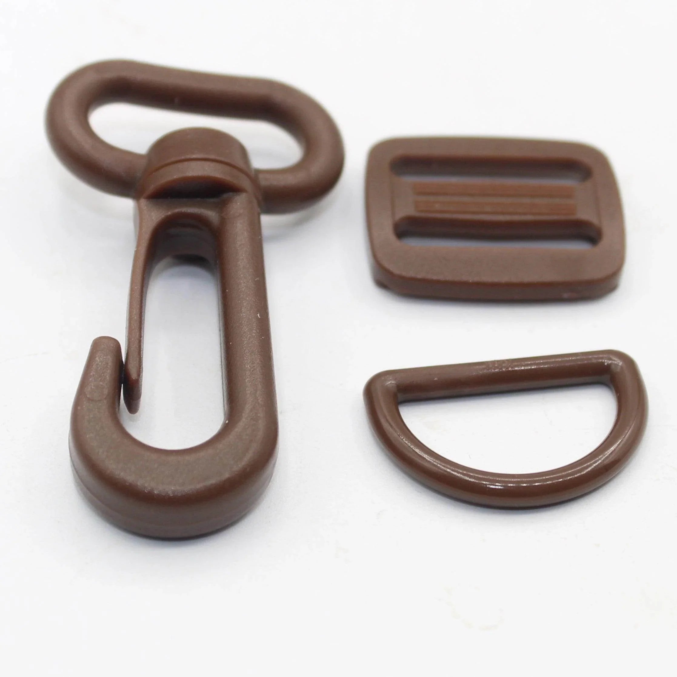 Set of 3 Colourful Nylon Buckles (1 fast clip + 1 sliding buckle + 1 D Ring) - 20mm/25mm - ACCESSOIRES LEDUC BV