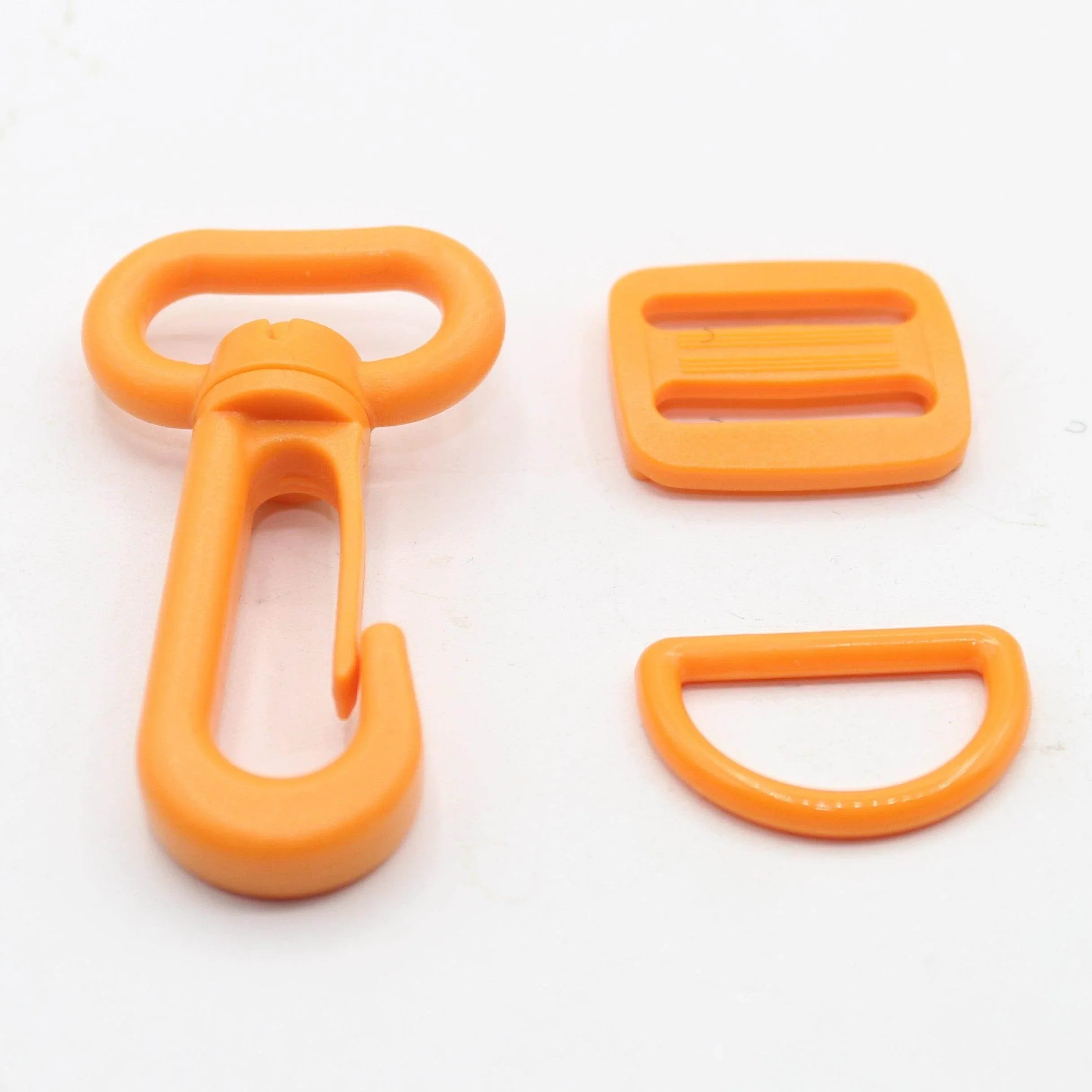 Set of 3 Colourful Nylon Buckles (1 fast clip + 1 sliding buckle + 1 D Ring) - 20mm/25mm - ACCESSOIRES LEDUC BV