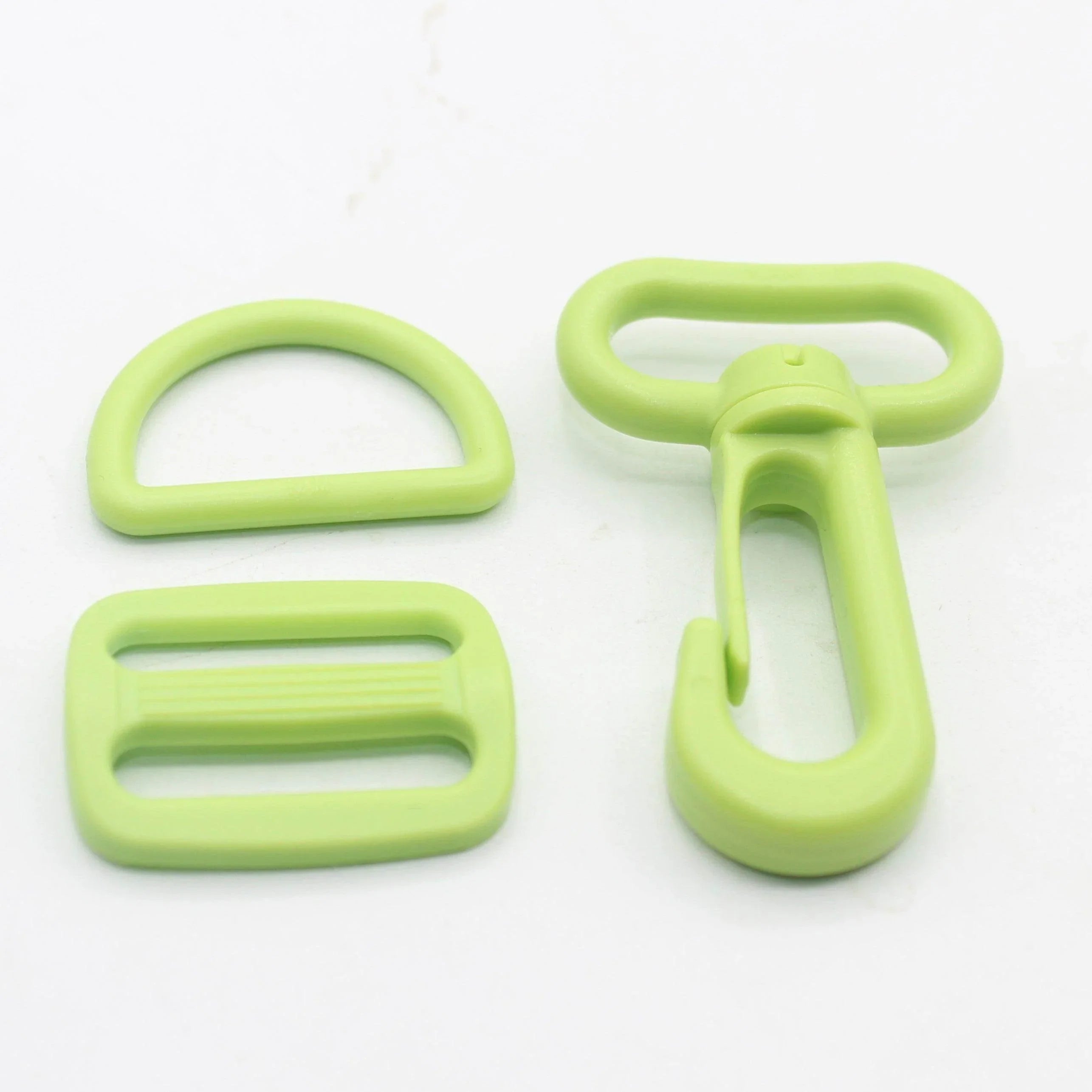 Set of 3 Colourful Nylon Buckles (1 fast clip + 1 sliding buckle + 1 D Ring) - 20mm/25mm - ACCESSOIRES LEDUC BV