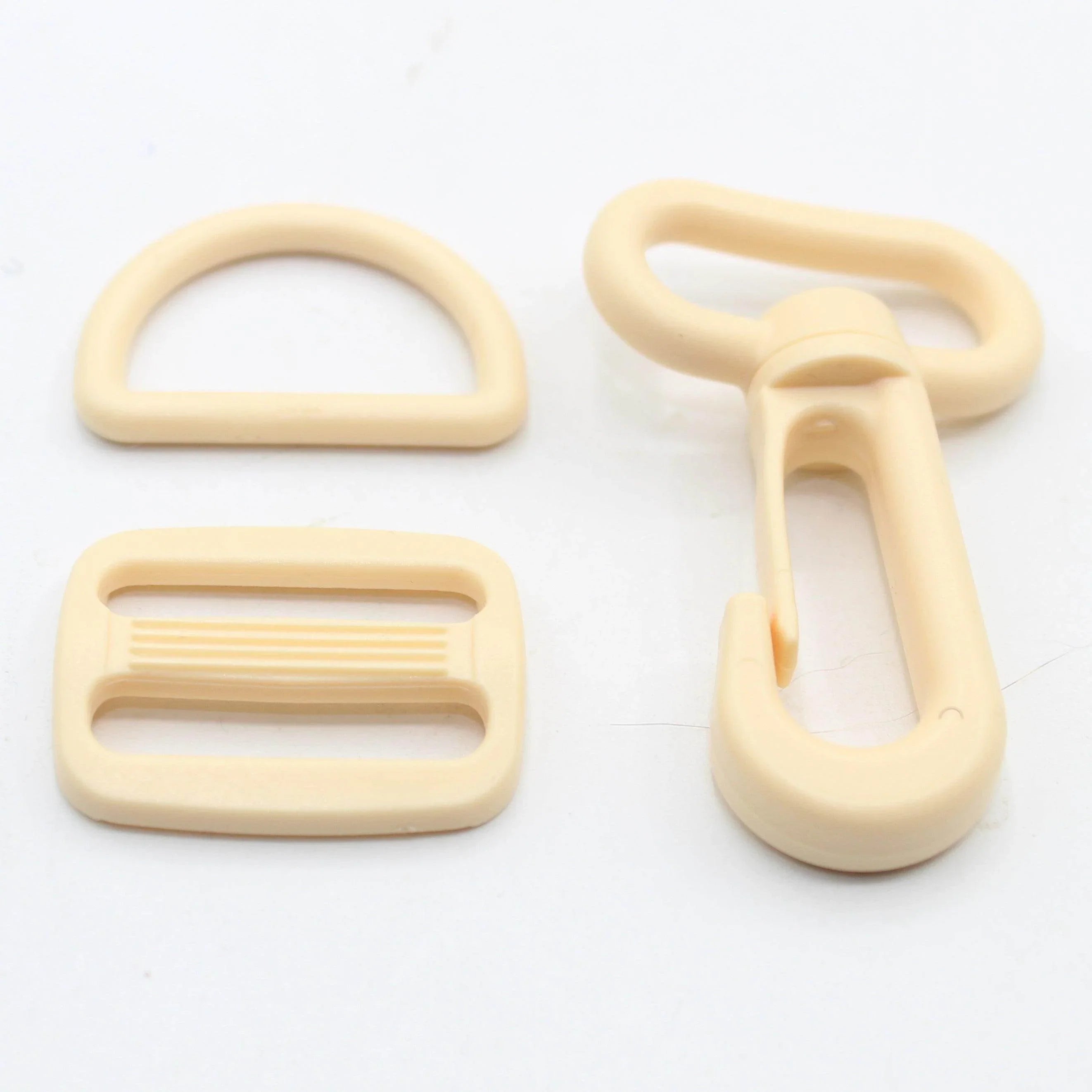 Set of 3 Colourful Nylon Buckles (1 fast clip + 1 sliding buckle + 1 D Ring) - 20mm/25mm - ACCESSOIRES LEDUC BV