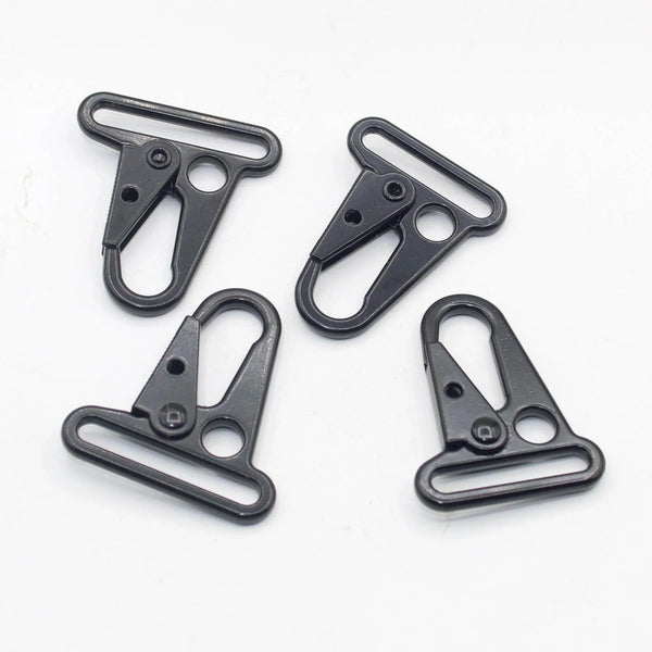 Set of 2 Safe Lobster Buckles, Military Style, Black Metal, available in 32mm or 38mm #BMEX067 - ACCESSOIRES LEDUC BV