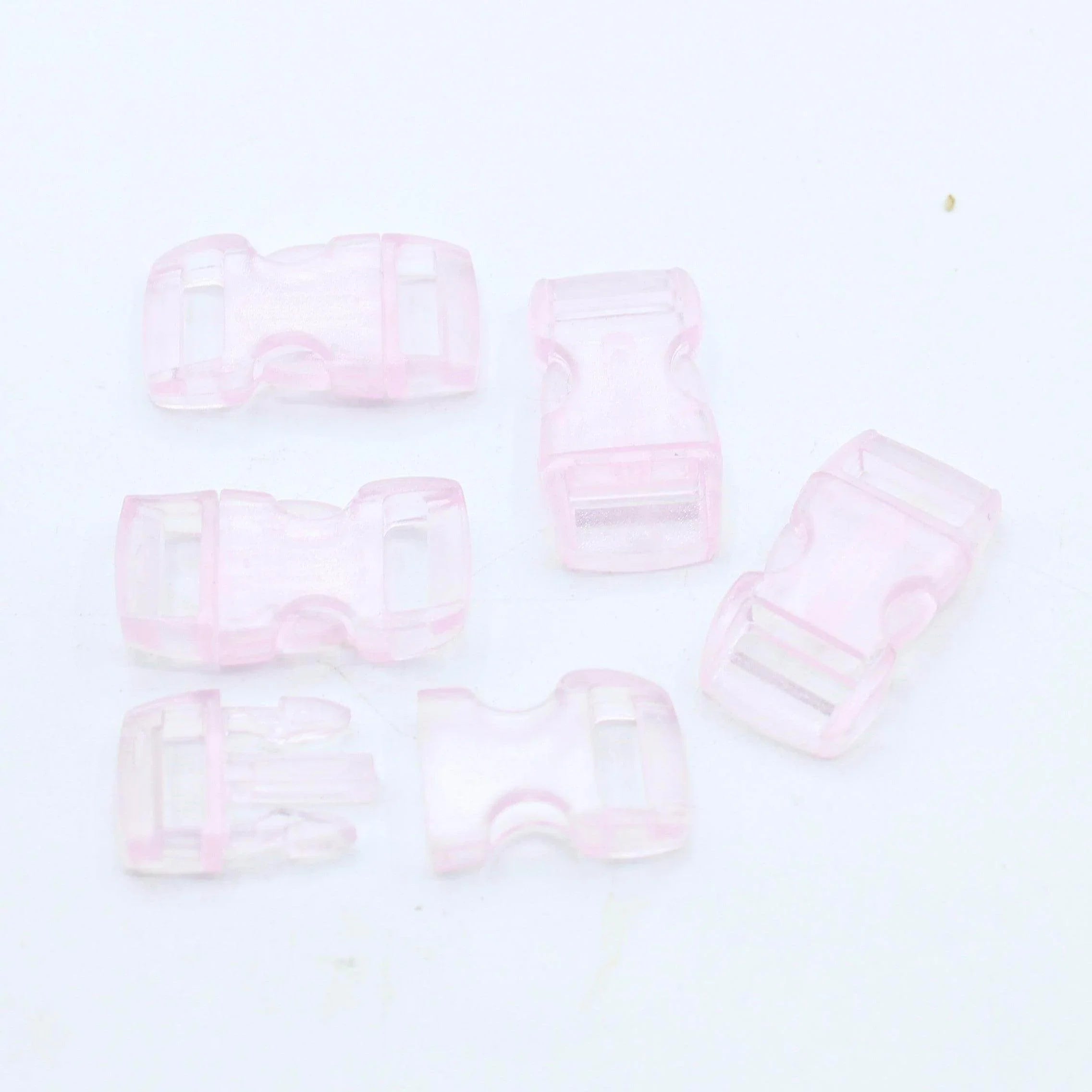 Set of 5 Transparent Coloured Clipsable Buckles 10mm #BNY3515 - ACCESSOIRES LEDUC BV