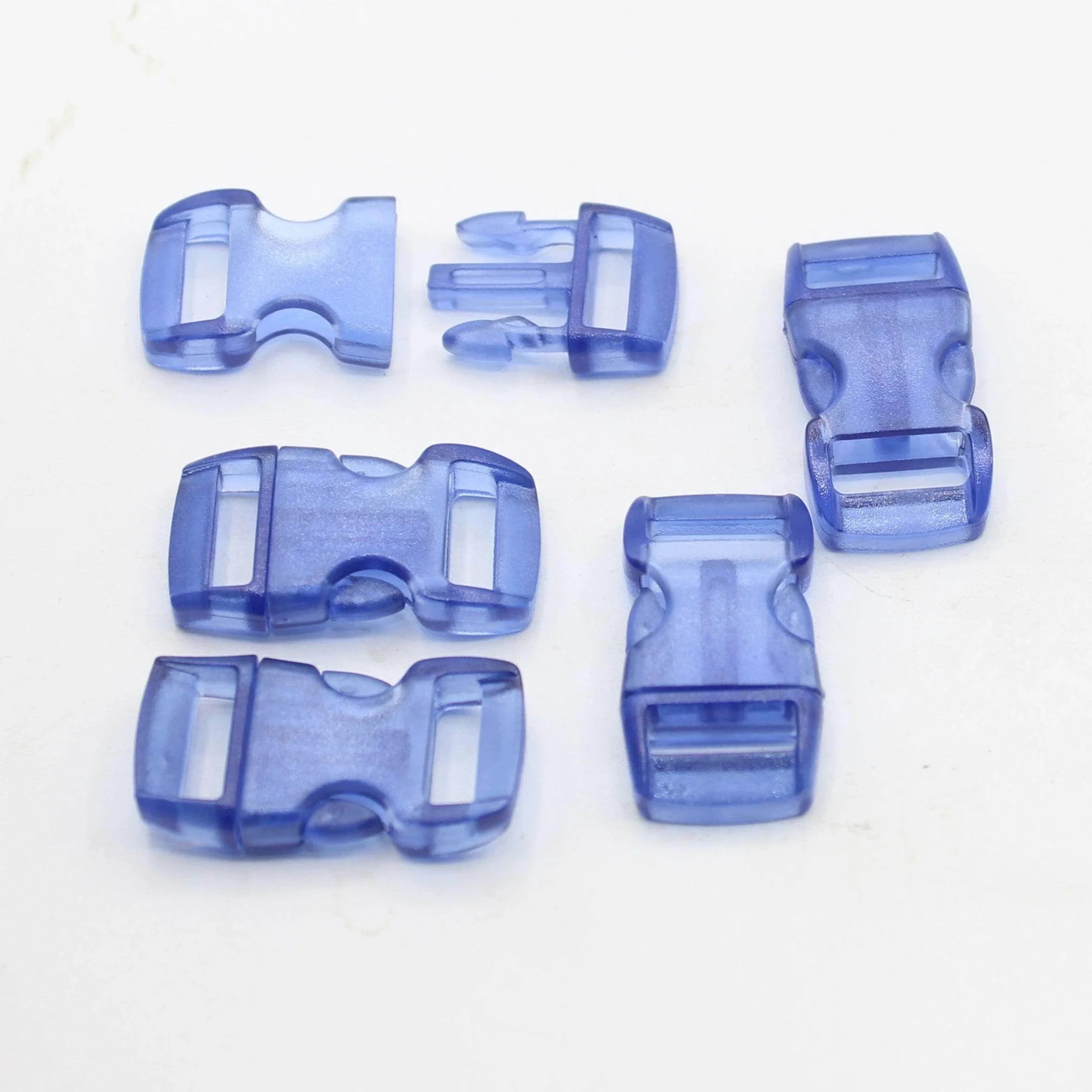 Set of 5 Transparent Coloured Clipsable Buckles 10mm #BNY3515 - ACCESSOIRES LEDUC BV