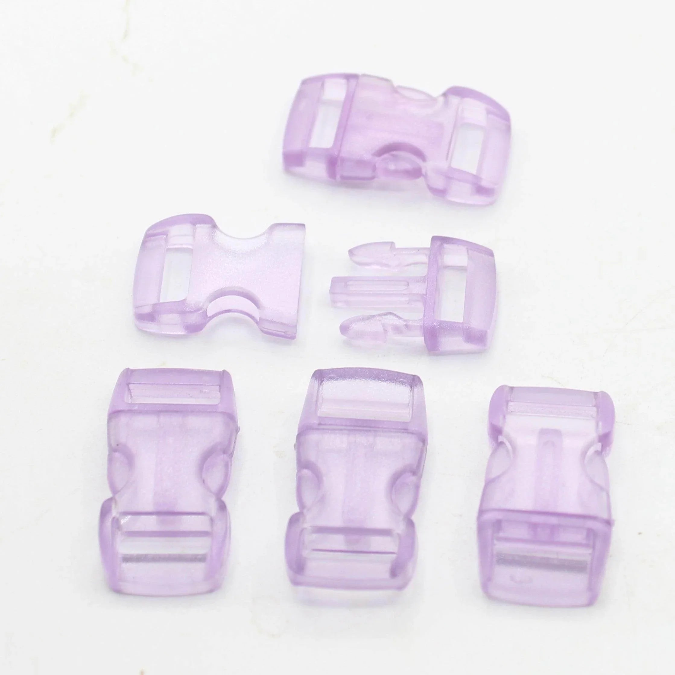 Set of 5 Transparent Coloured Clipsable Buckles 10mm #BNY3515 - ACCESSOIRES LEDUC BV
