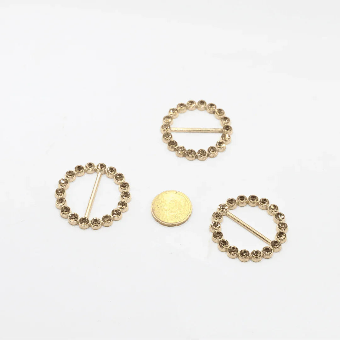 30mm Buckles with Strass (outside diameter 41MM) #BST2623 - ACCESSOIRES LEDUC BV