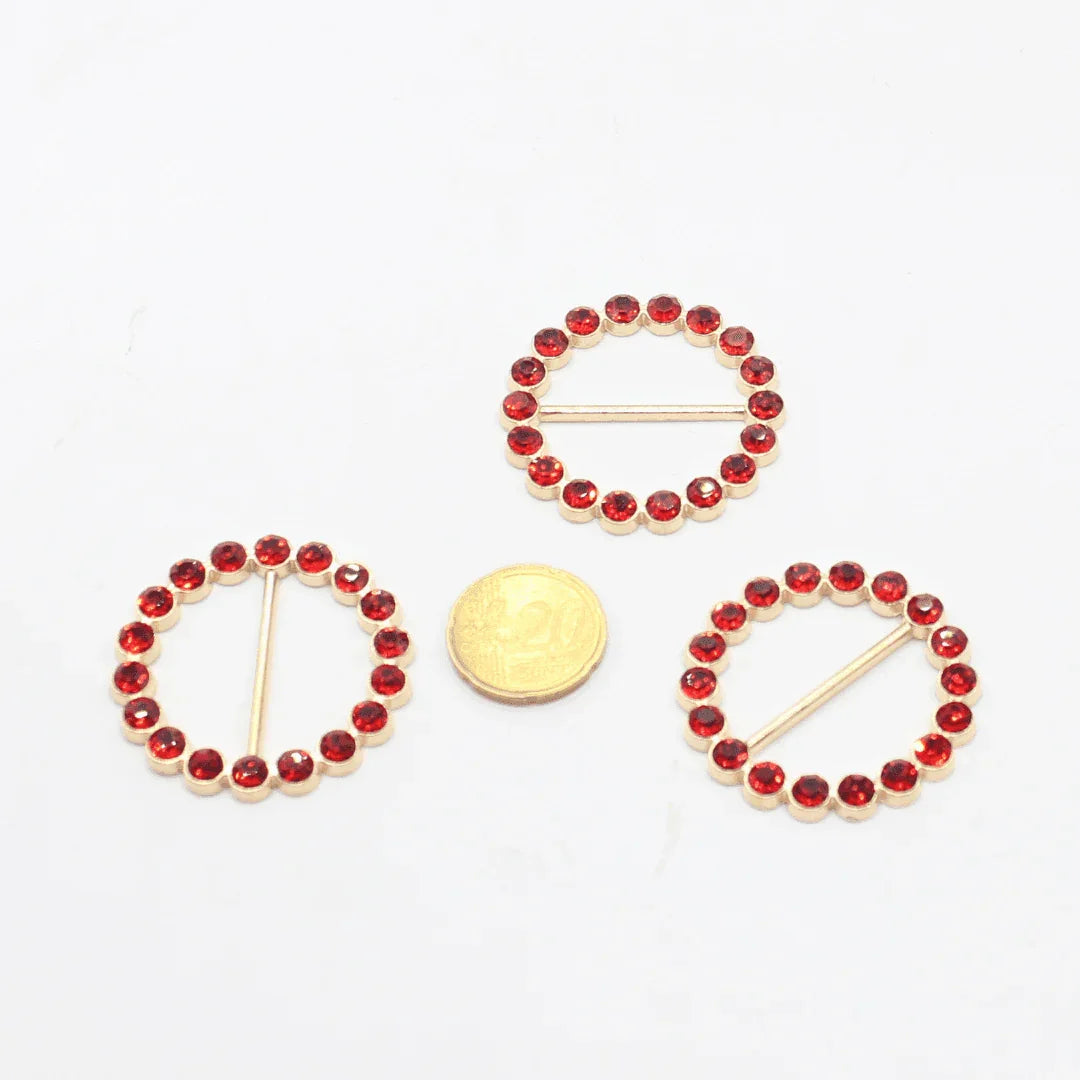 30mm Buckles with Strass (outside diameter 41MM) #BST2623 - ACCESSOIRES LEDUC BV