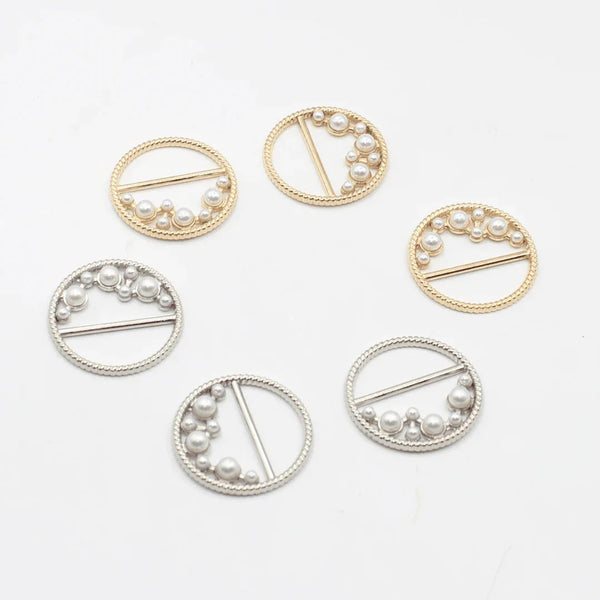 32mm Buckle with Strass (outside diameter 38mm) #BST2625 - ACCESSOIRES LEDUC BV